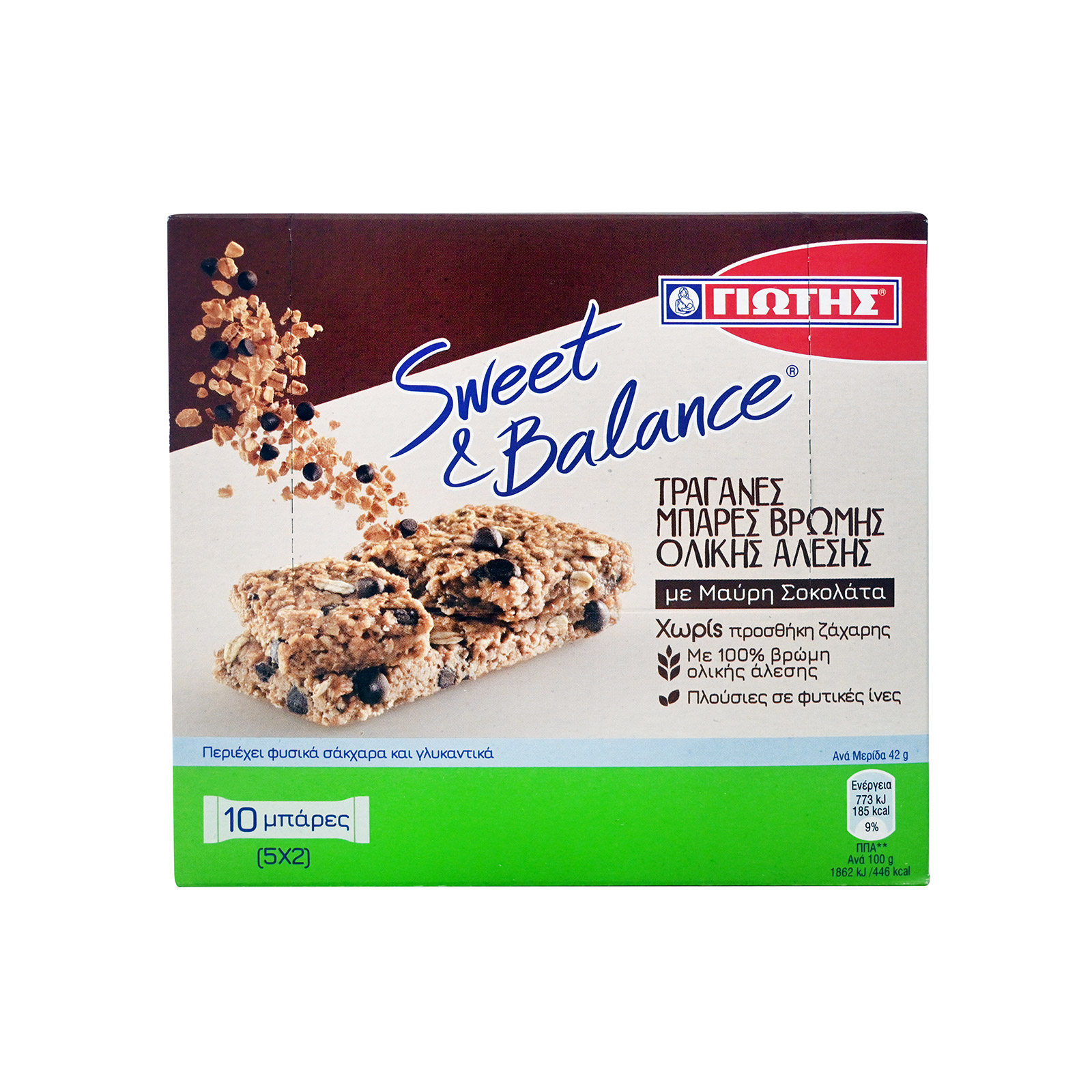 Γιώτης Sweet & Balance μπάρα βρώμης με μαύρη σοκολάτα 5x42τεμ εικόνα 1