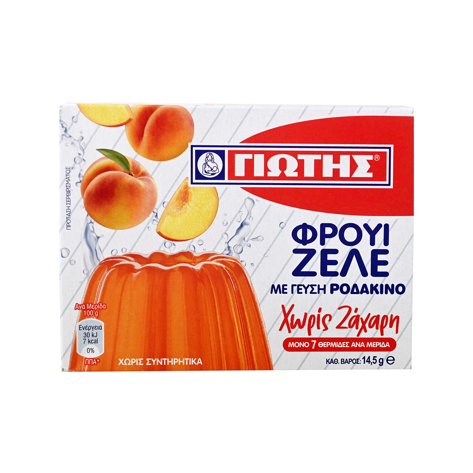 Γιώτης φρουί ζελέ σε σκόνη ροδάκινο 14.5g εικόνα 1