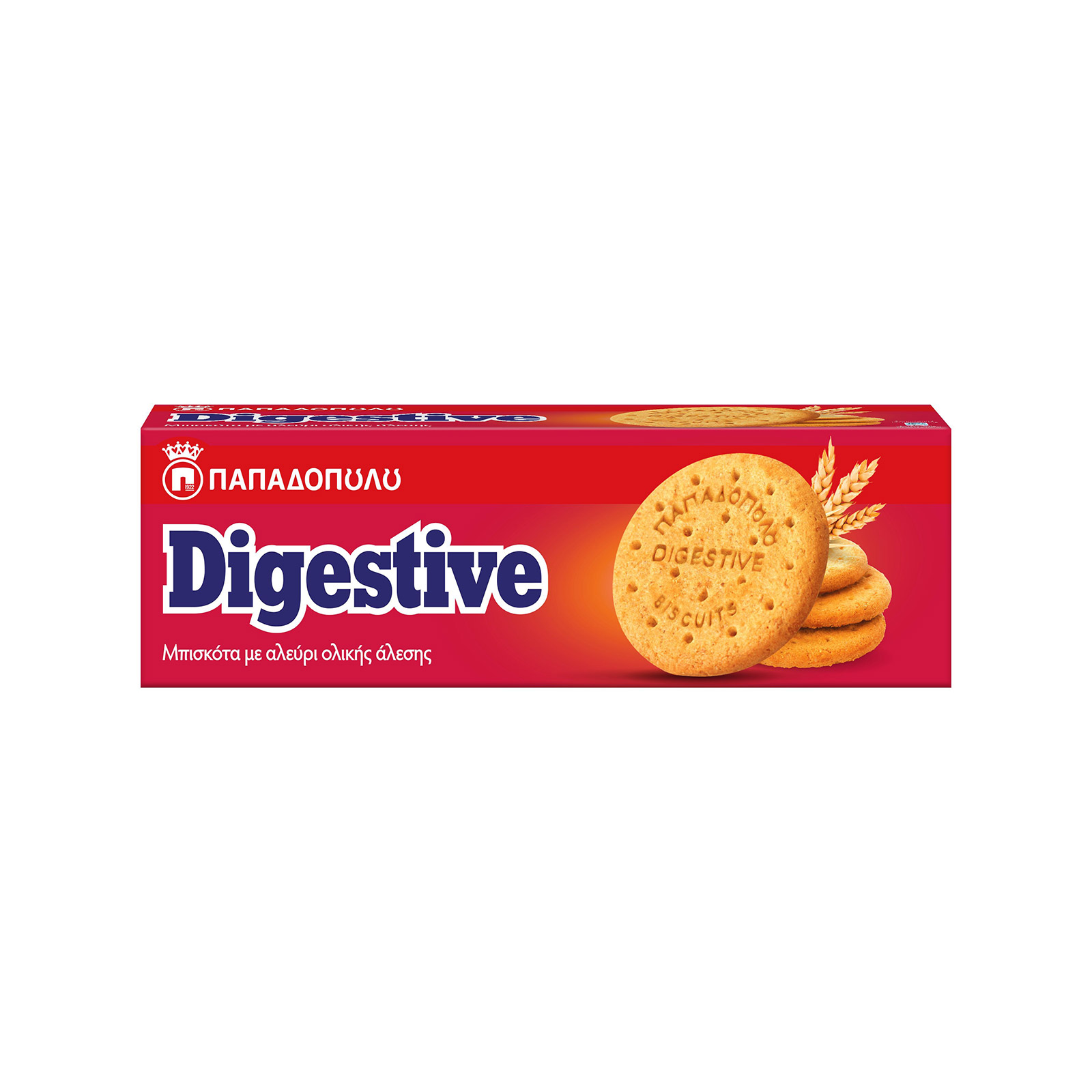 Παπαδοπούλου Digestive μπισκότα με αλεύρι ολικής άλεσης 400g εικόνα 1