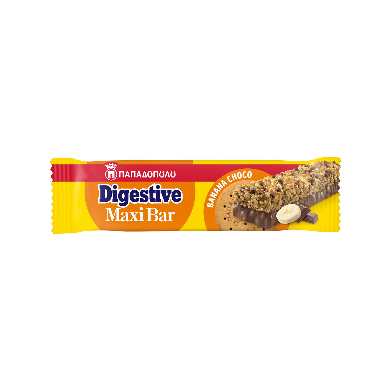 Papadopoulou Digestive Maxi Bar cereal bar banana choco 50g image 1