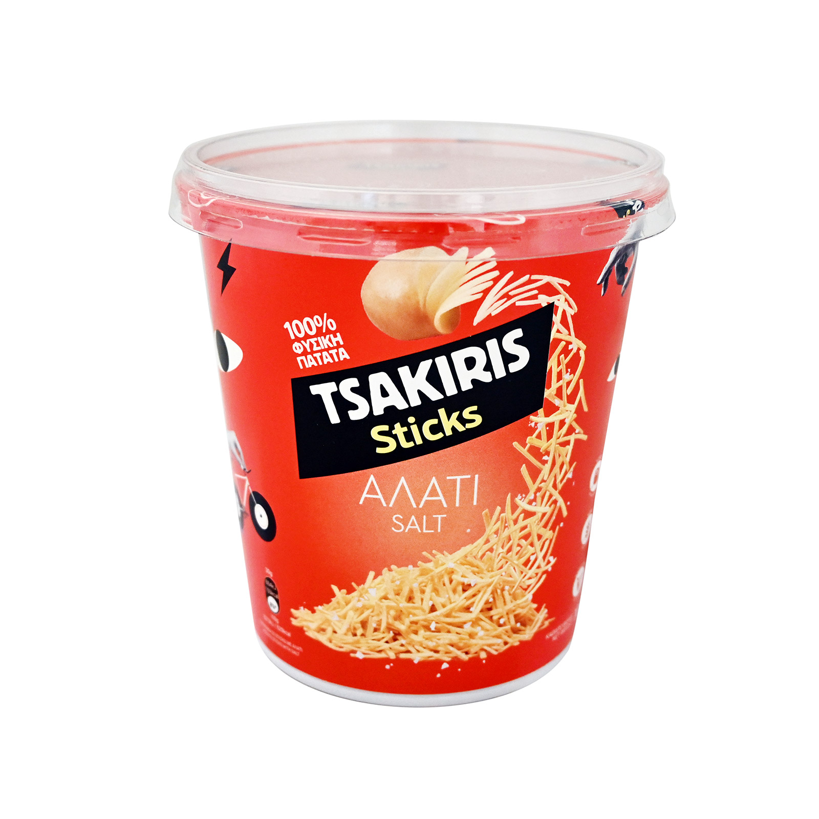 Tsakiris Sticks πατατάκια αλάτι 105g εικόνα 1