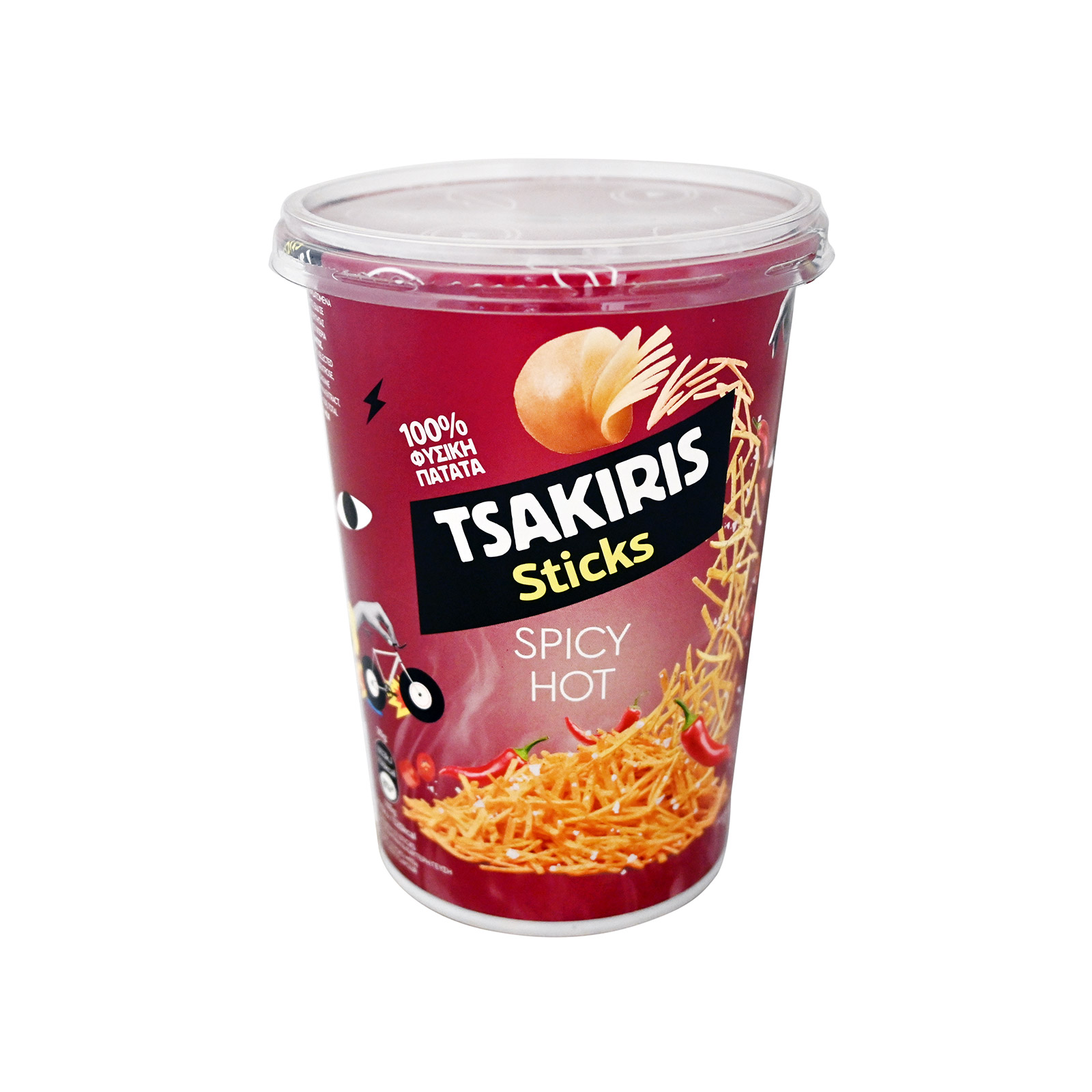 Tsakiris Sticks πατατάκια spicy hot 60g εικόνα 1
