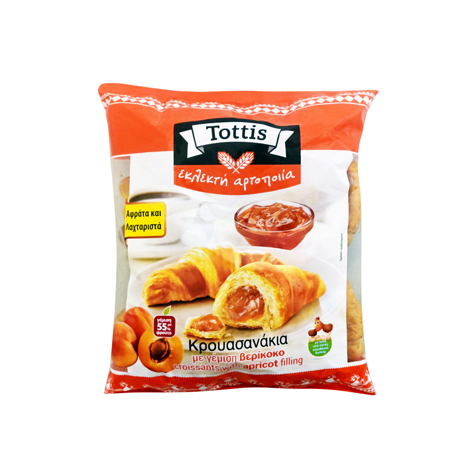 Tottis κρουασανάκια με γέμιση βερίκοκο 300g εικόνα 1