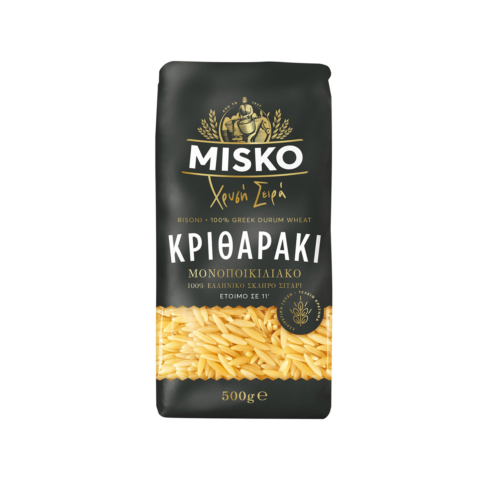 Misko Χρυσή σειρά πάστα ζυμαρικών κριθαράκι 500g εικόνα 1