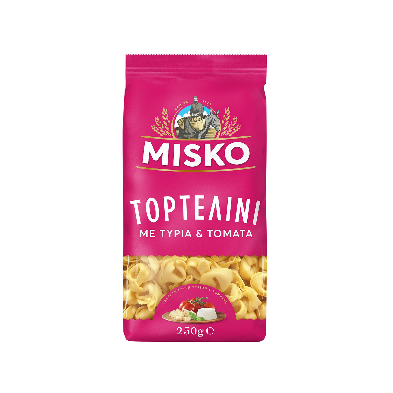Misko πάστα ζυμαρικών τορτελίνι με τυριά & τομάτα 250g εικόνα 1