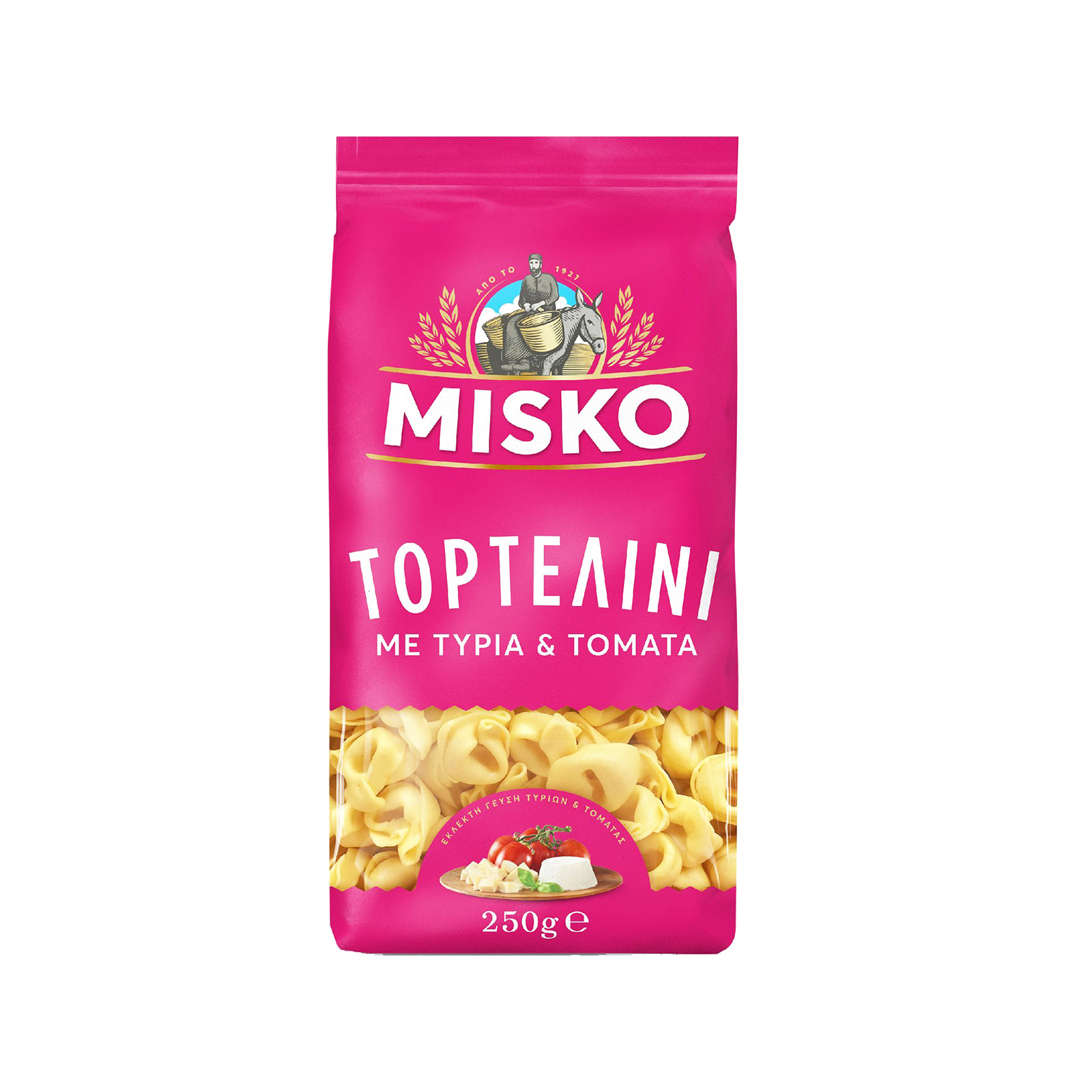 Misko πάστα ζυμαρικών τορτελίνι με τυριά & τομάτα 250g εικόνα 1