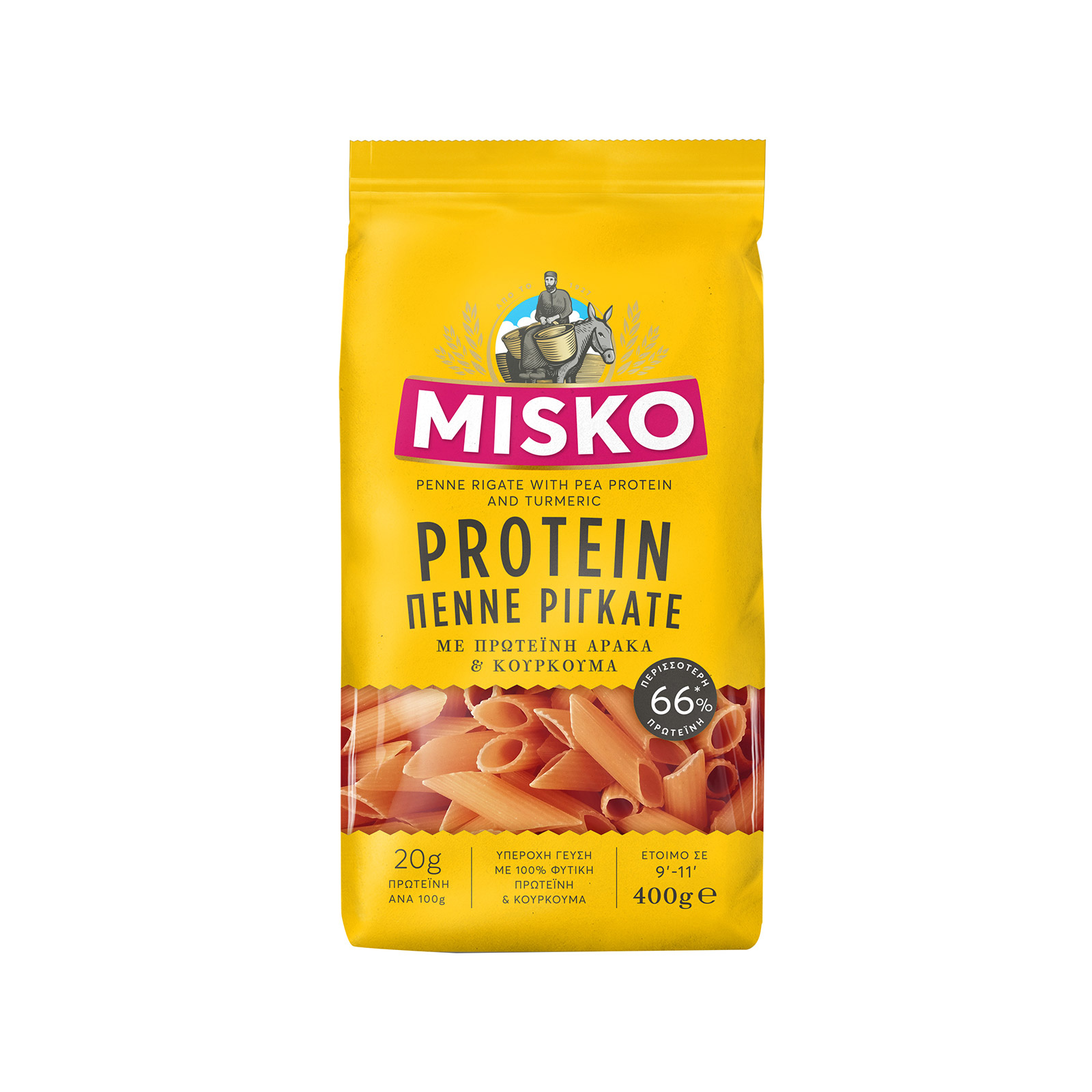 Misko Protein πάστα ζυμαρικών πέννε ριγκάτε 400g εικόνα 1