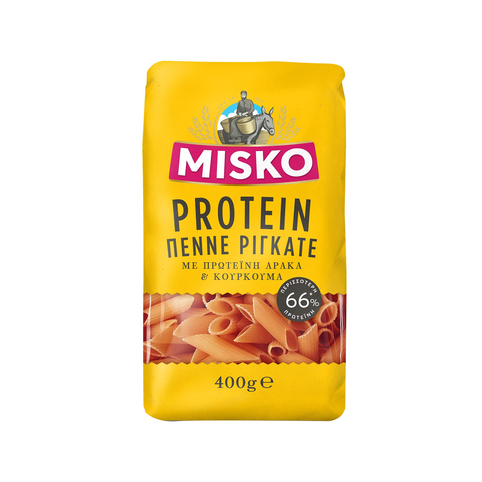 Misko Protein πάστα ζυμαρικών πέννε ριγκάτε 400g εικόνα 1