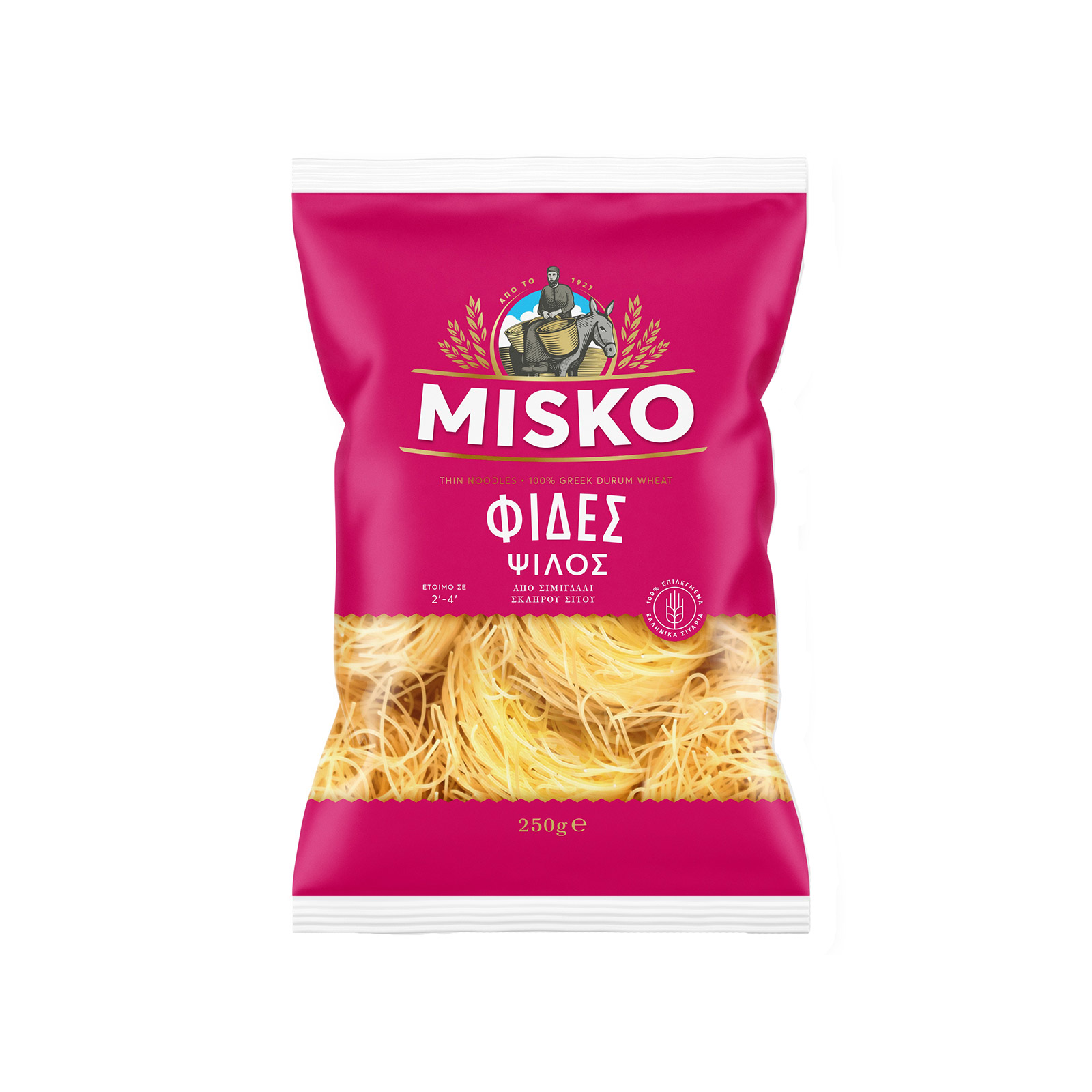 Misko πάστα ζυμαρικών φιδές ψιλός 250g εικόνα 1
