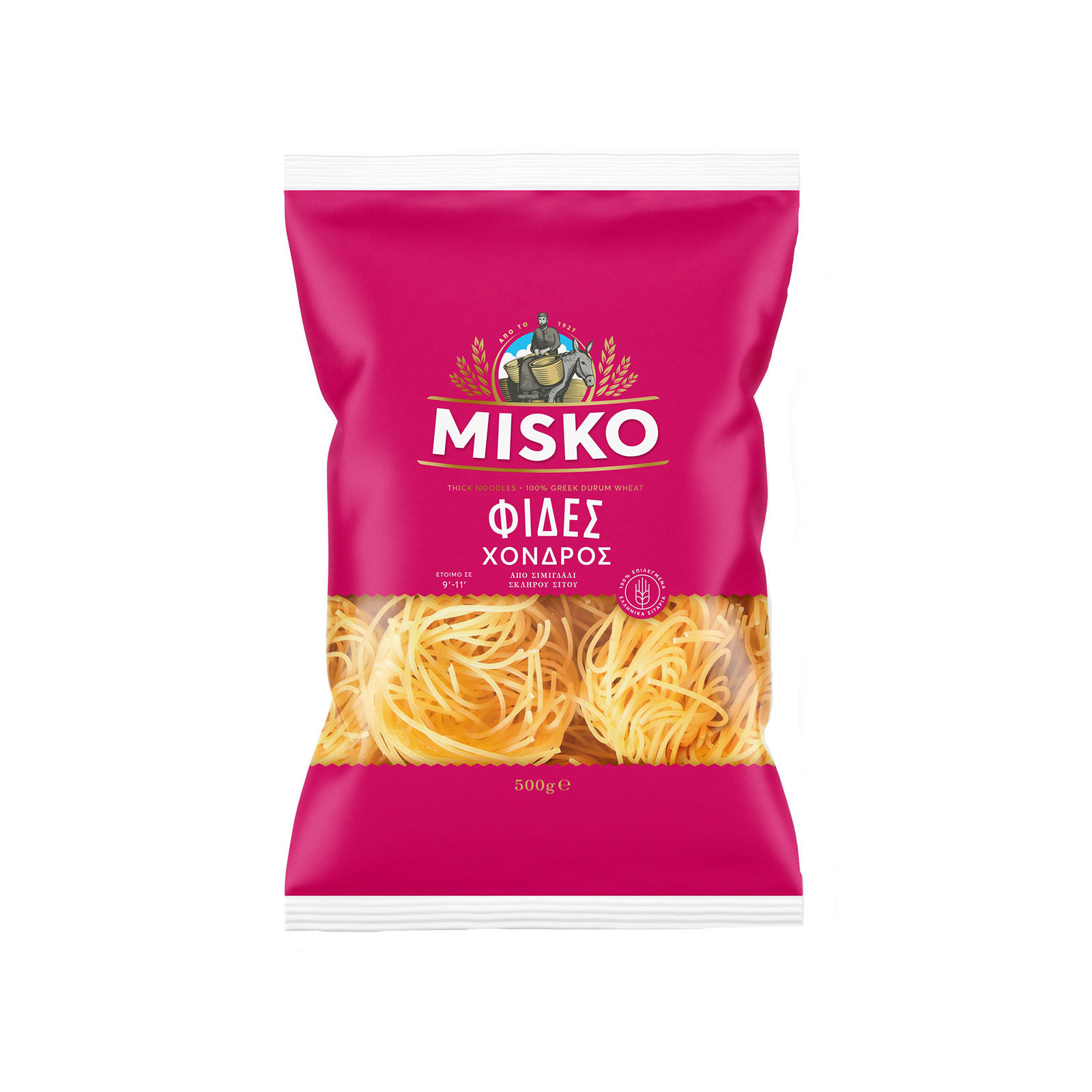 Misko πάστα ζυμαρικών φιδές χονδρός 500g εικόνα 1