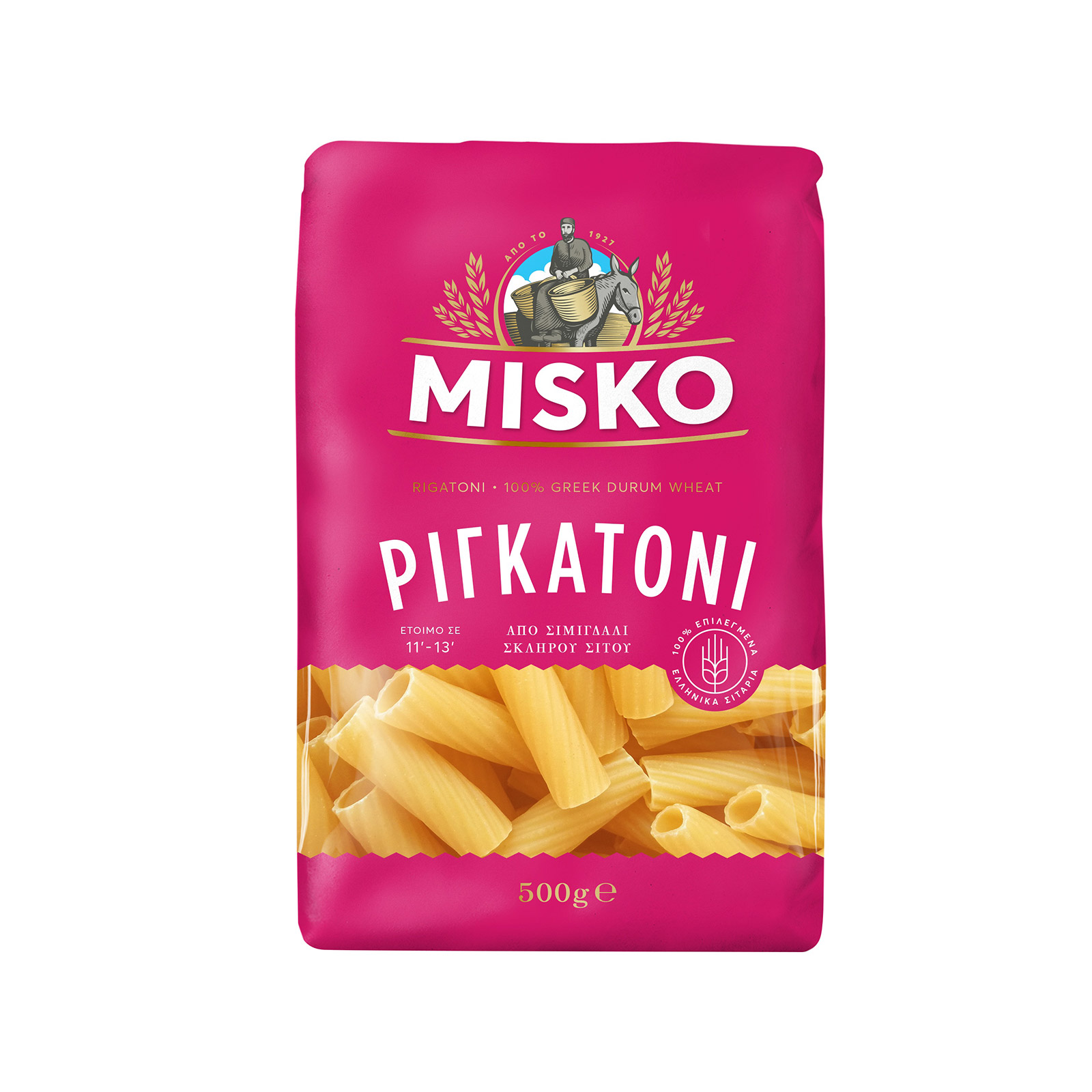 Misko πάστα ζυμαρικών ριγκατόνι 500g εικόνα 1