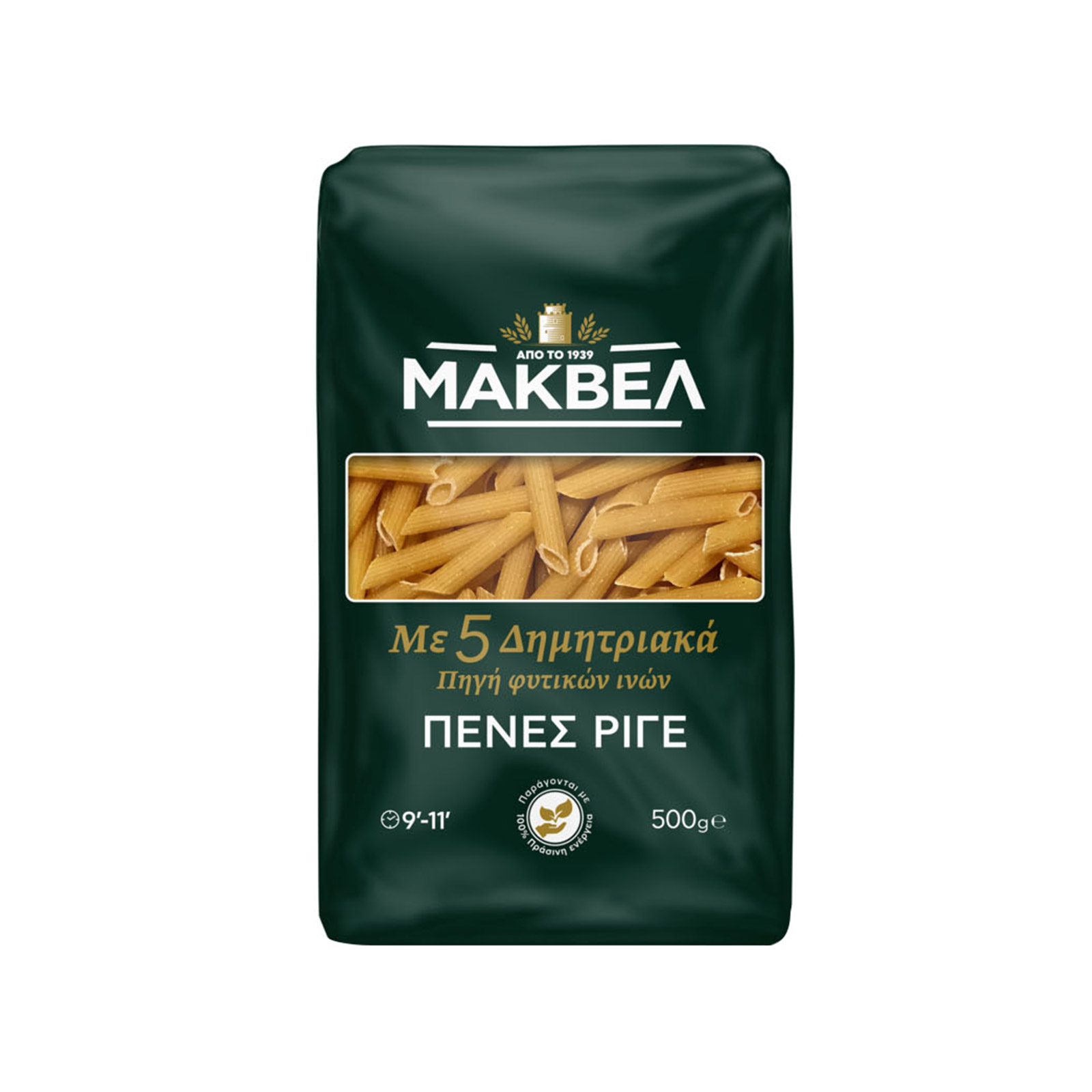 Μάκβελ πάστα ζυμαρικών πέννες ριγέ/ 5 δημητριακά με βρώμη 500g εικόνα 1