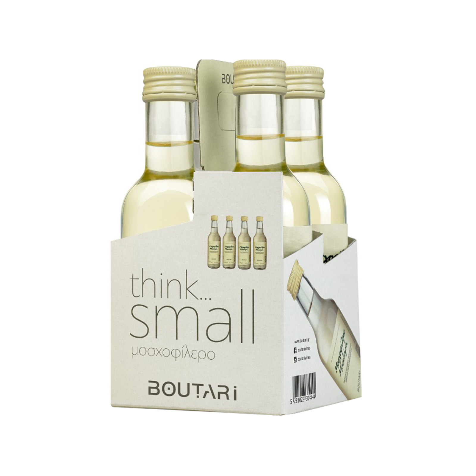 Boutari Μοσχοφίλερο οίνος λευκός 4x187ml εικόνα 1