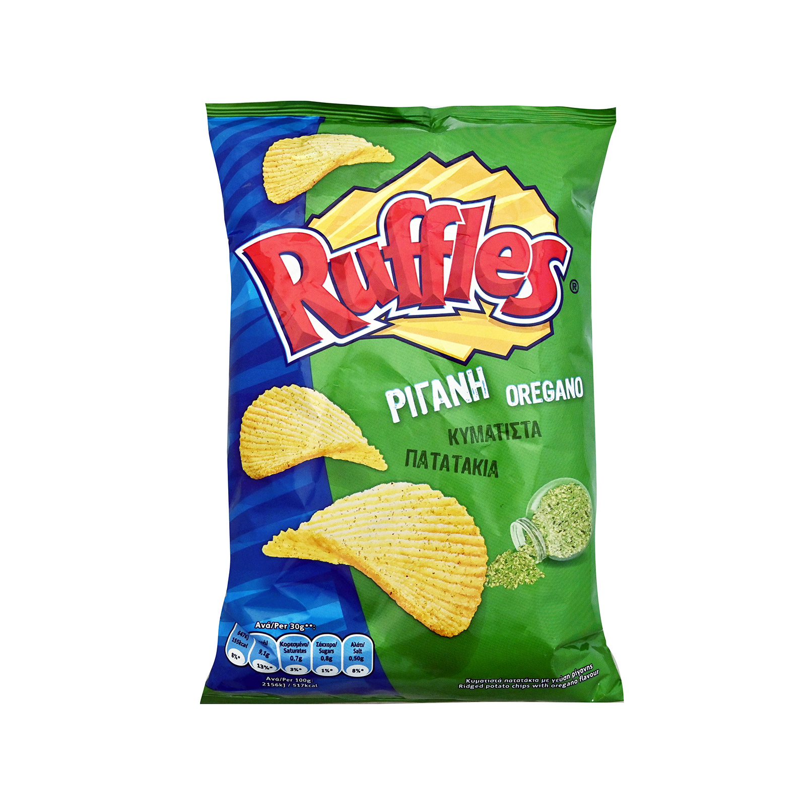 Ruffles τσιπς πατατάκια ρίγανη 140g εικόνα 1