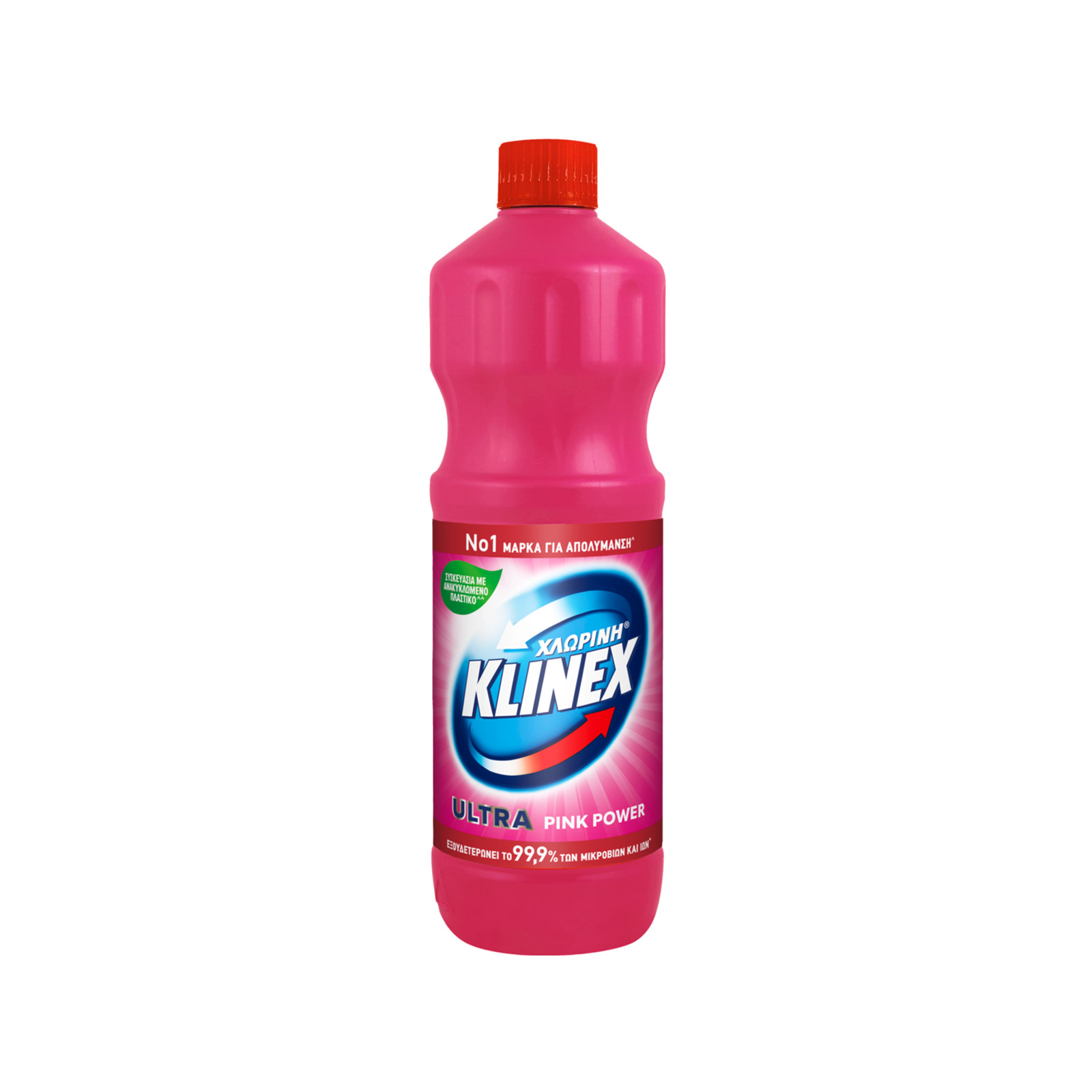 Klinex Ultra Protection χλωρίνη pink power 1250ml εικόνα 1