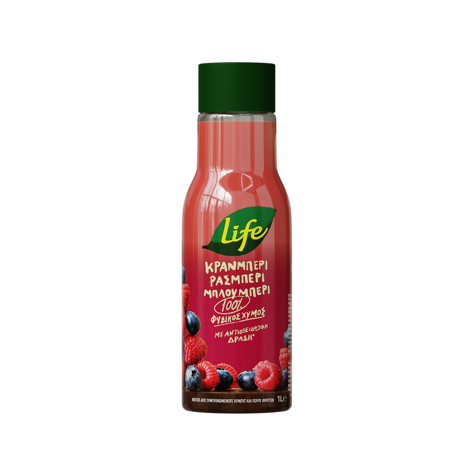 Life Superfruits φρουτοποτό χωρίς ζάχαρη cranberry, raspberry, blueberry 1lt εικόνα 1