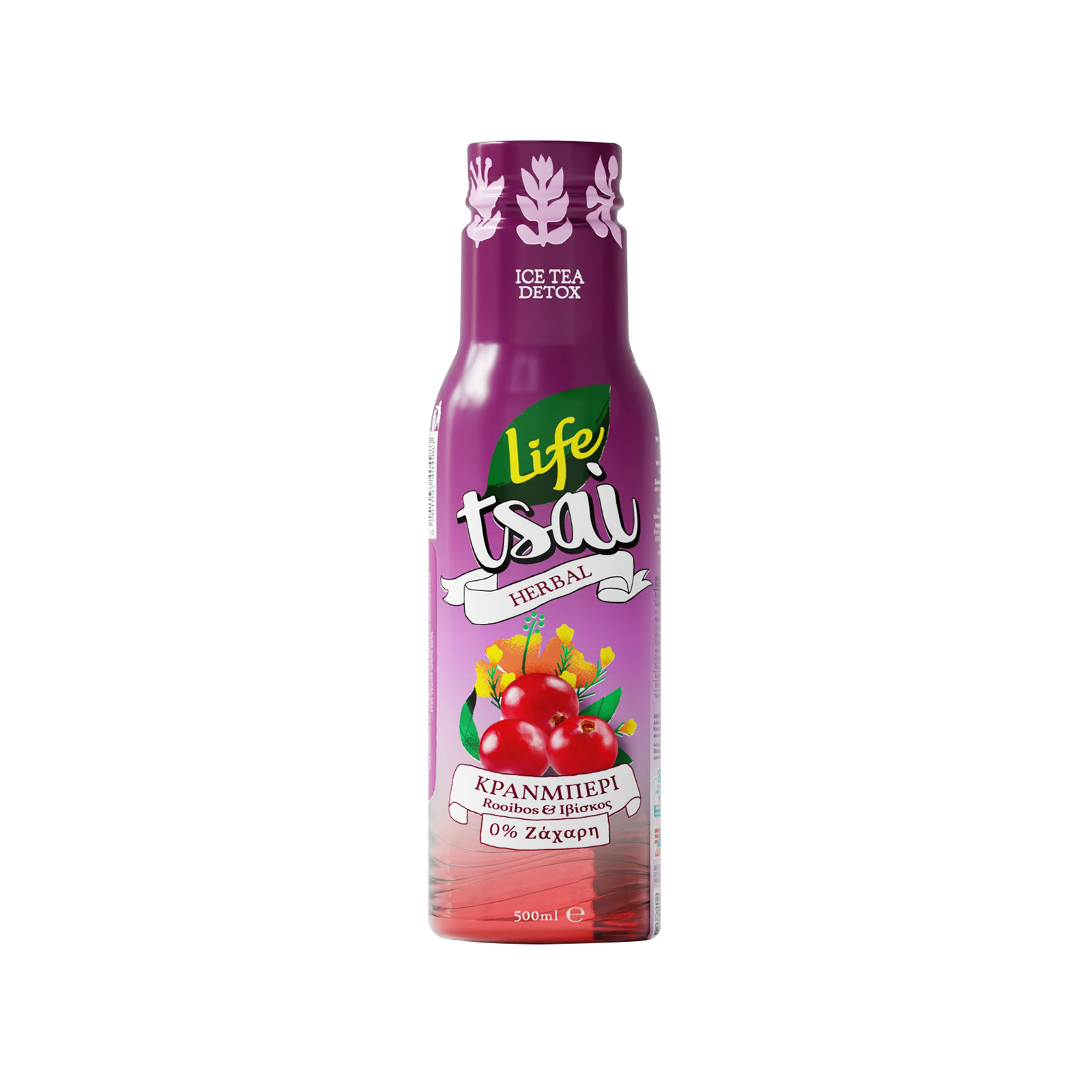 Life Detox έτοιμο αφέψημα τσαγιού κράνμπερι 500ml εικόνα 1
