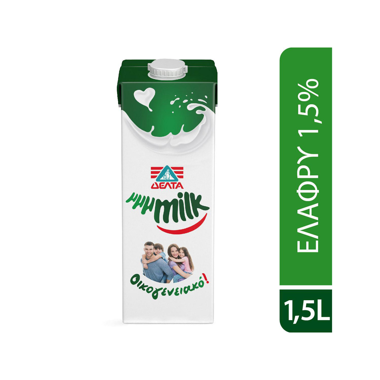 Delta Milk Family high-pasteurized cow milk 1,5% Fat 1.5lt image 1