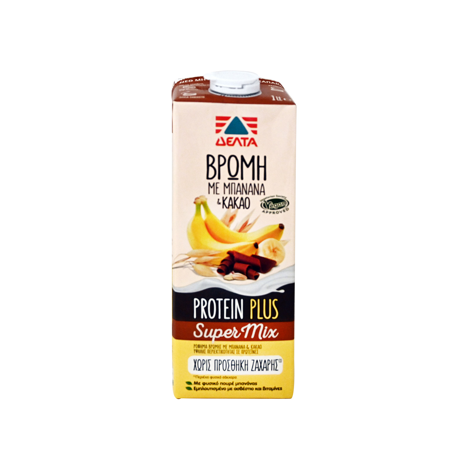 Δέλτα Protein Plus ρόφημα βρώμης με μπανάνα & κακάο 1lt εικόνα 1