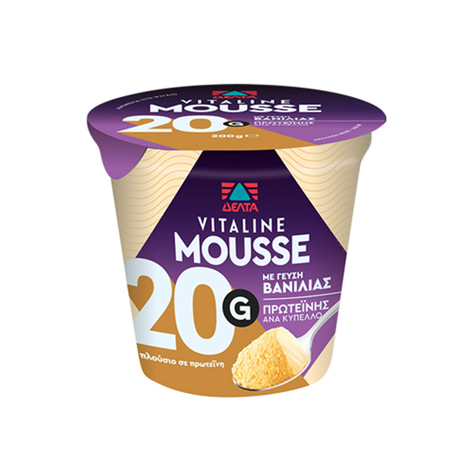 Δέλτα Vitaline mousse επιδόρπιο γάλακτος ψυγείου βανίλια 200g εικόνα 1