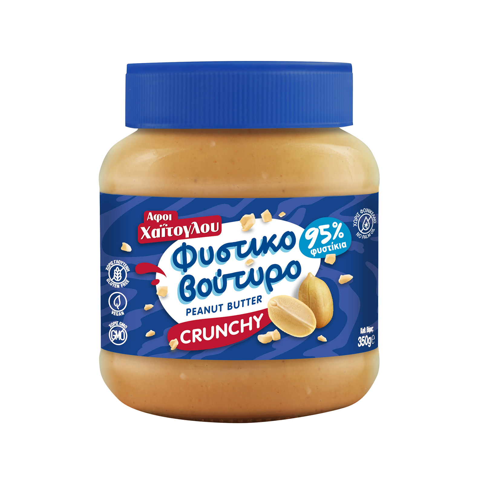 Αφοί Χαΐτογλου Crunchy φιστικοβούτυρο 350g εικόνα 1
