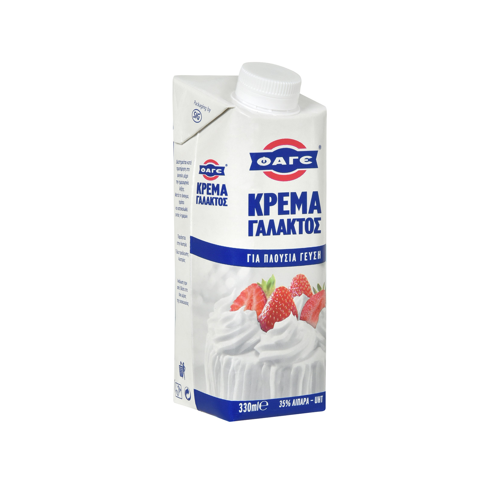 Φαγε κρέμα γάλακτος μακράς διάρκειας 330ml εικόνα 1