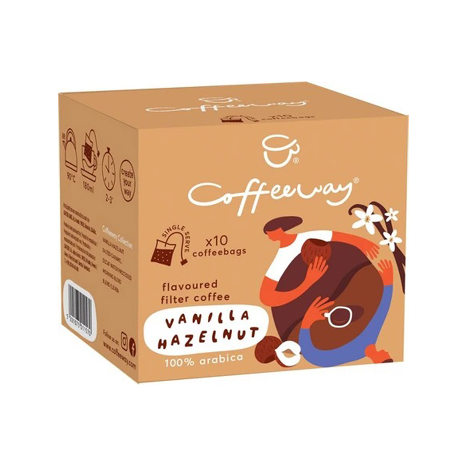 Coffeeway καφές φίλτρου vanilla hazelnut 75g εικόνα 1