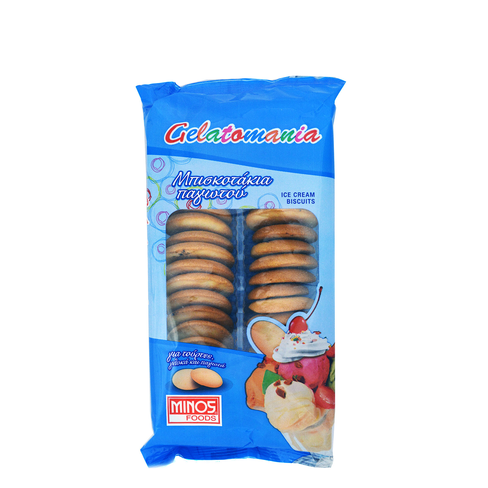 Minos Foods Gelatomania μπισκοτάκια παγωτού 200g εικόνα 1
