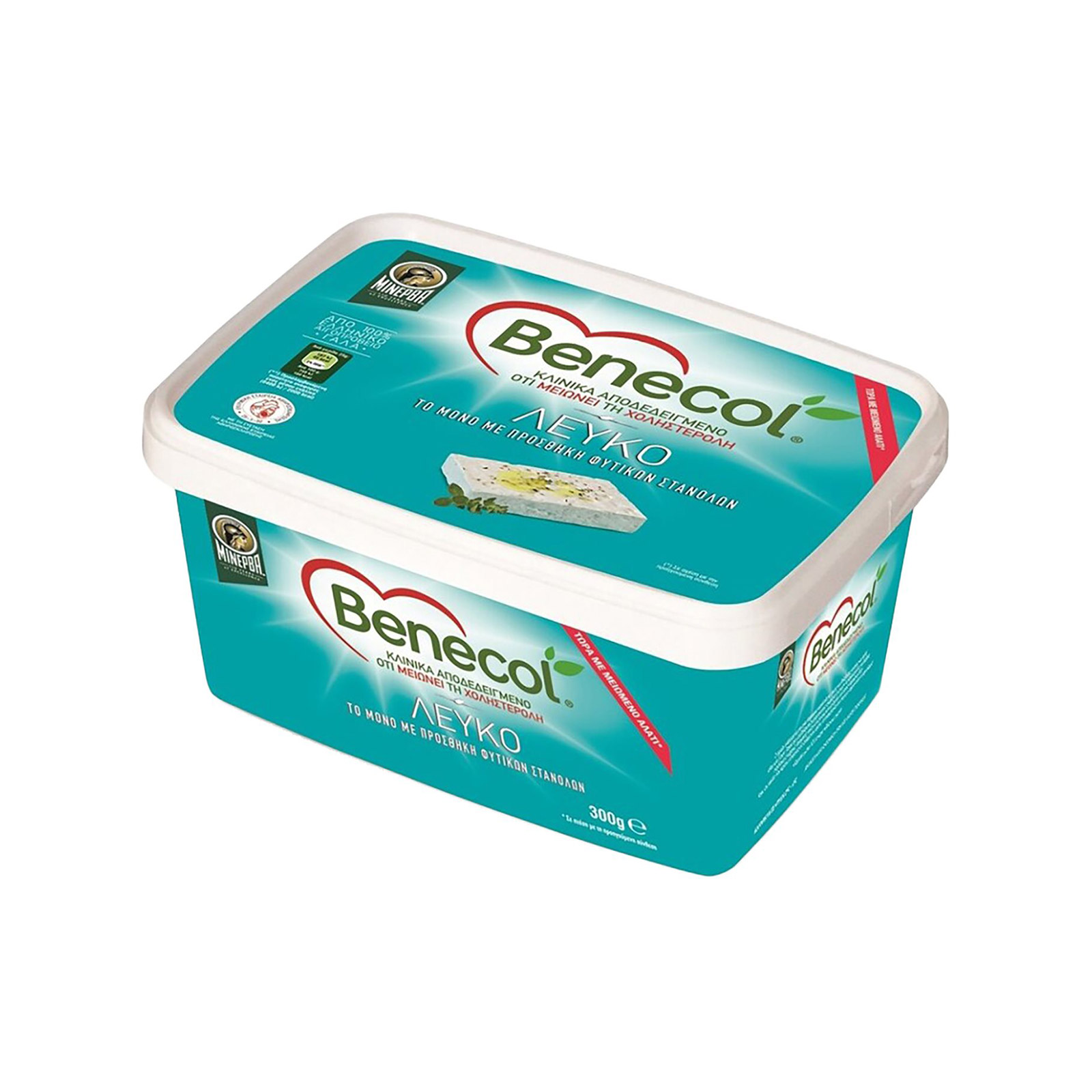 Μινέρβα Benecol τυρί λευκό σε άλμη με προσθήκη φυτικών στανολών 300g εικόνα 1
