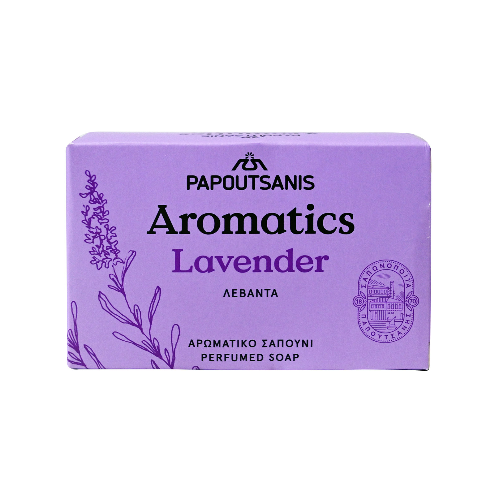 Papoutsanis Aromatics σαπούνι λεβάντα 100g εικόνα 1