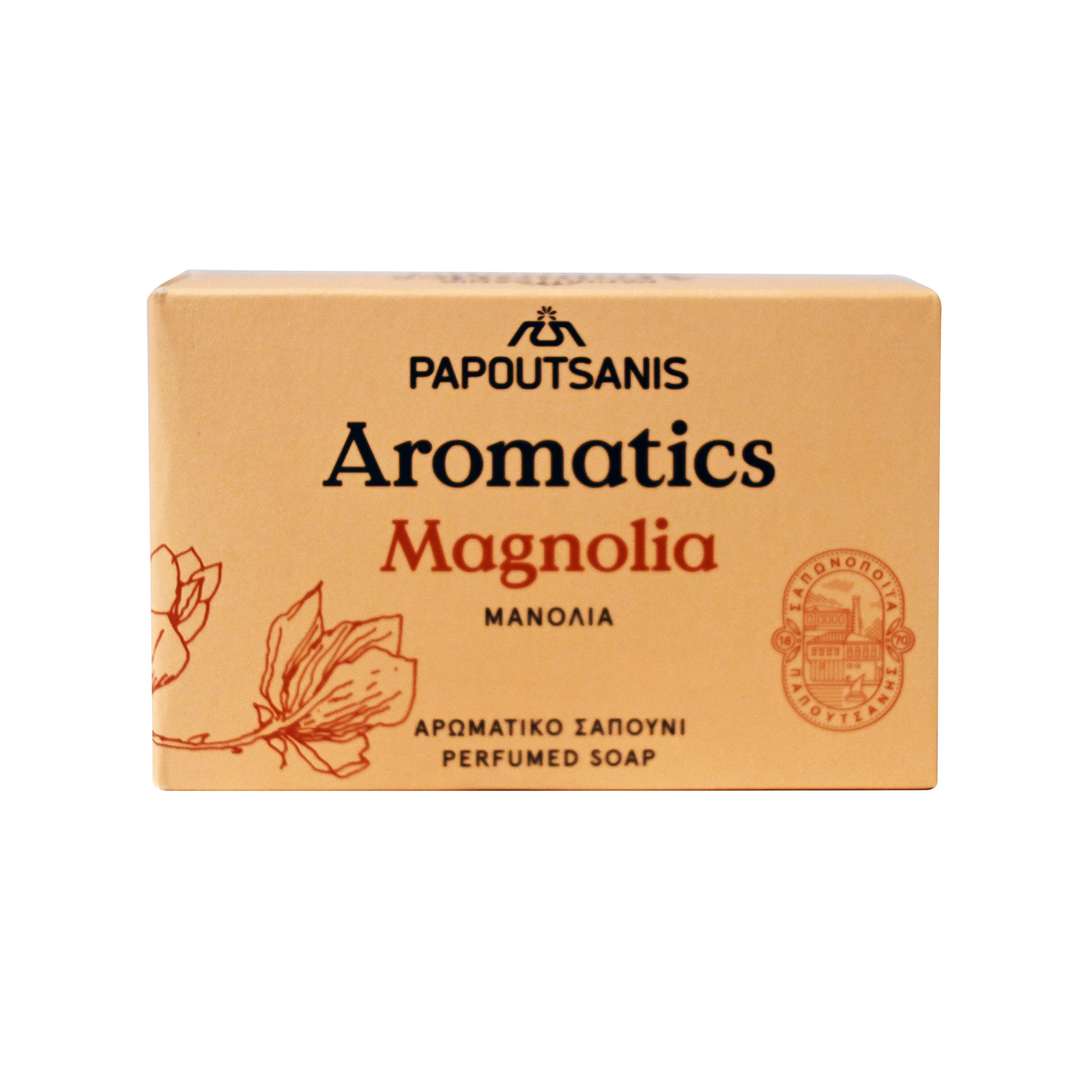 Papoutsanis Aromatics σαπούνι magnolia 100g εικόνα 1