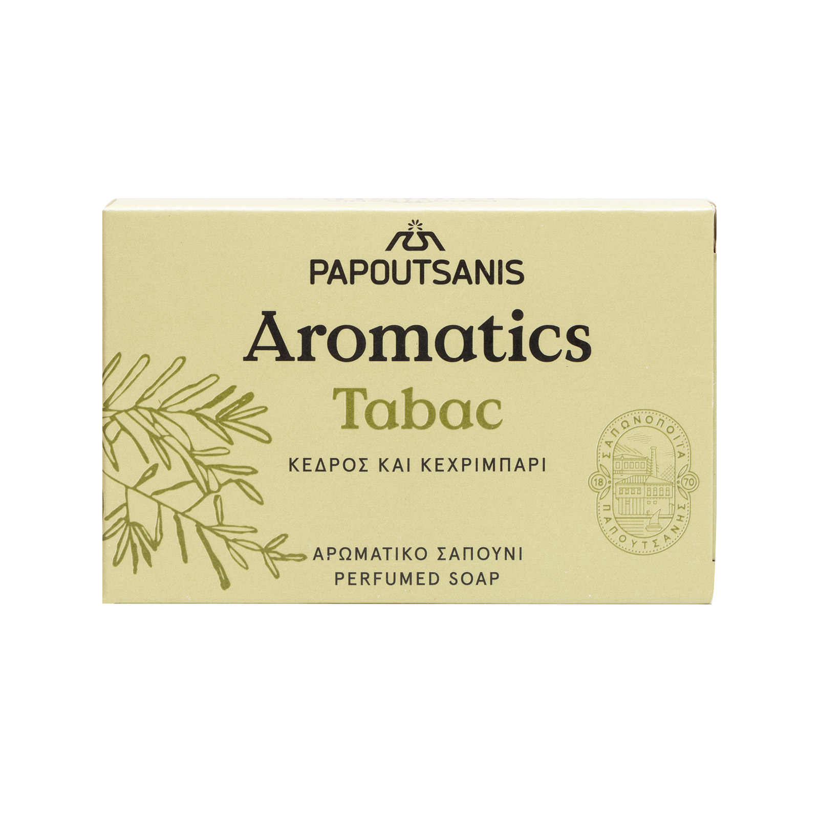 Papoutsanis Aromatics σαπούνι tabac 100g εικόνα 1