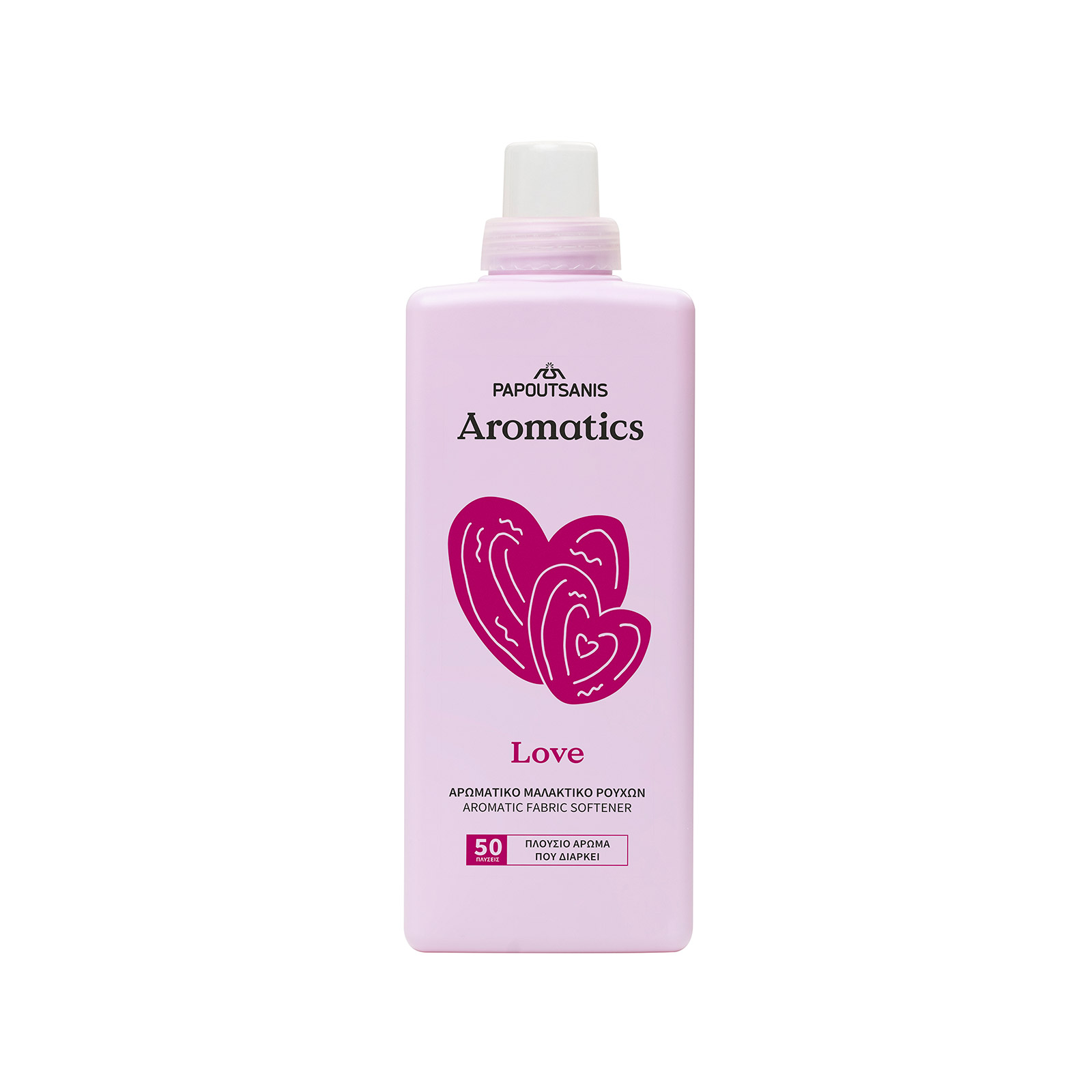 Papoutsanis Aromatics μαλακτικό ρούχων love 1000 ml 50μεζ εικόνα 1