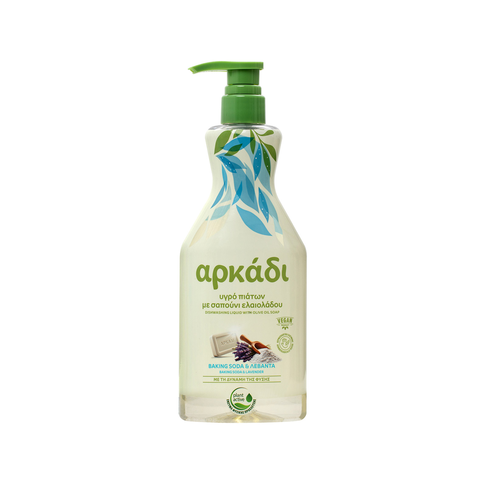 Αρκάδι υγρό πιάτων για πλύσιμο στο χέρι baking soda & λεβάντα 550ml εικόνα 1