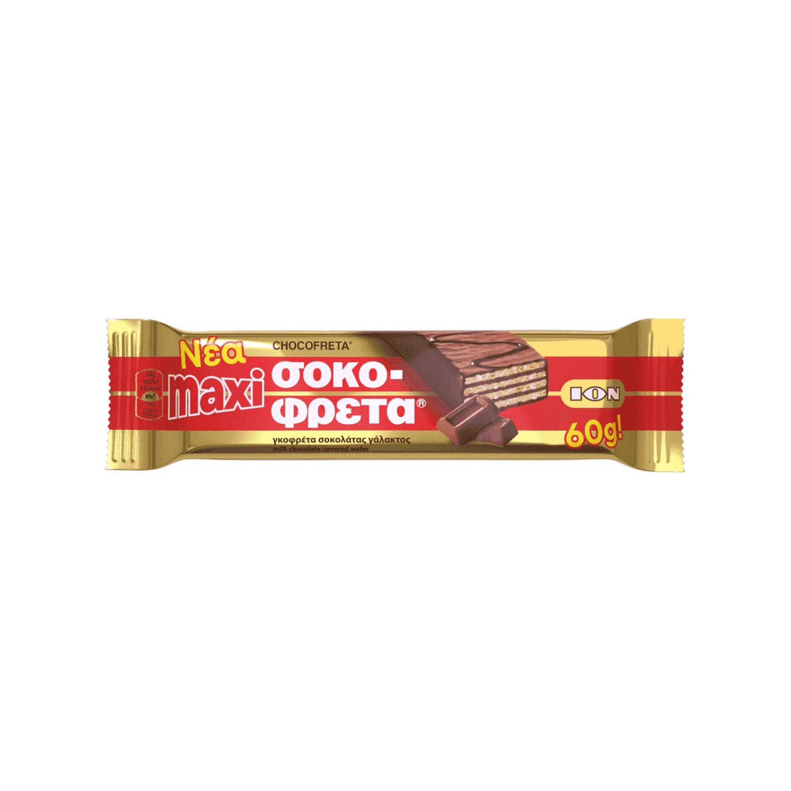 Ιον Maxi σοκοφρέτα γκοφρέτα γάλακτος 60g εικόνα 1