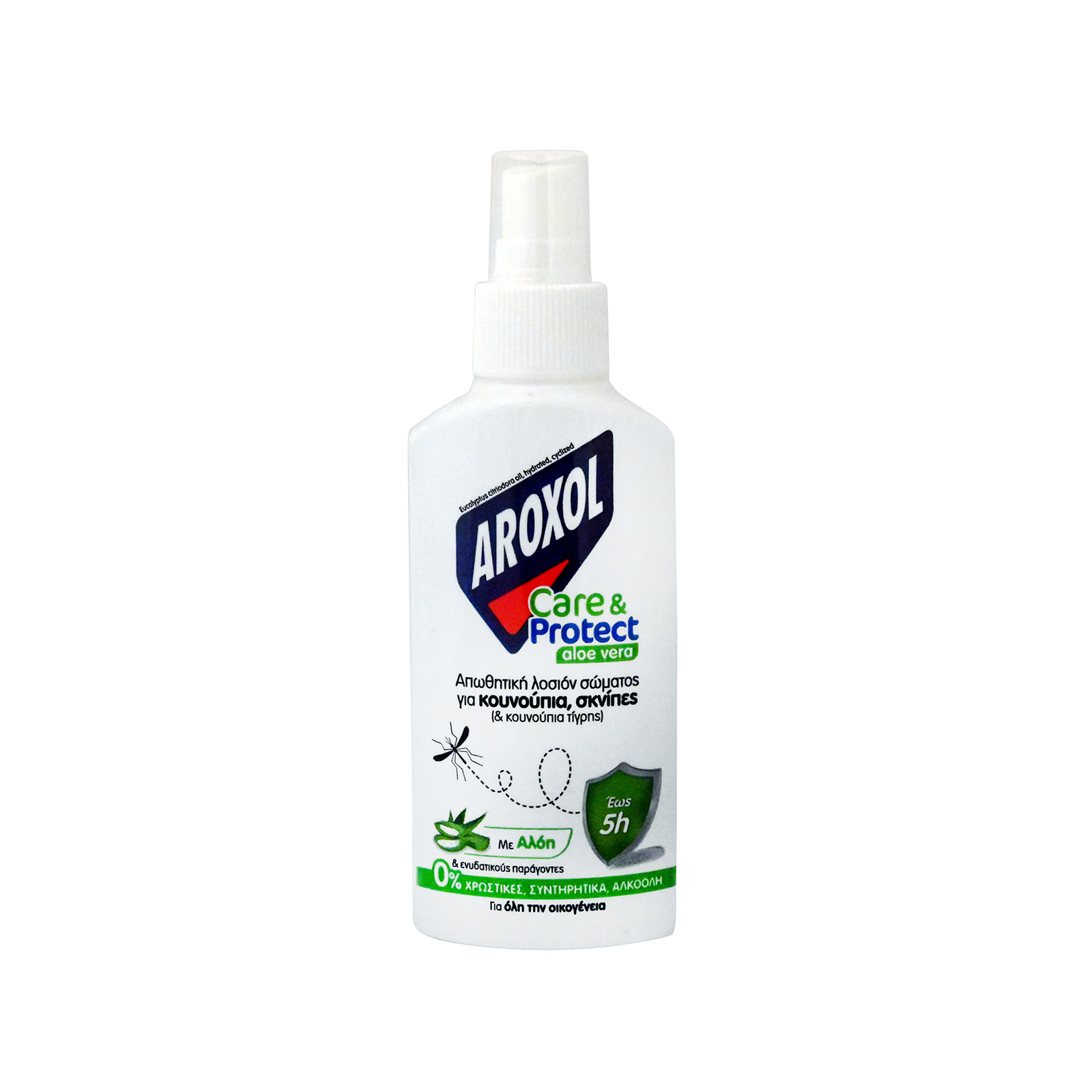 Aroxol Care & Protect εντομοαπωθητική λοσιόν σώματος aloe vera 100ml εικόνα 1