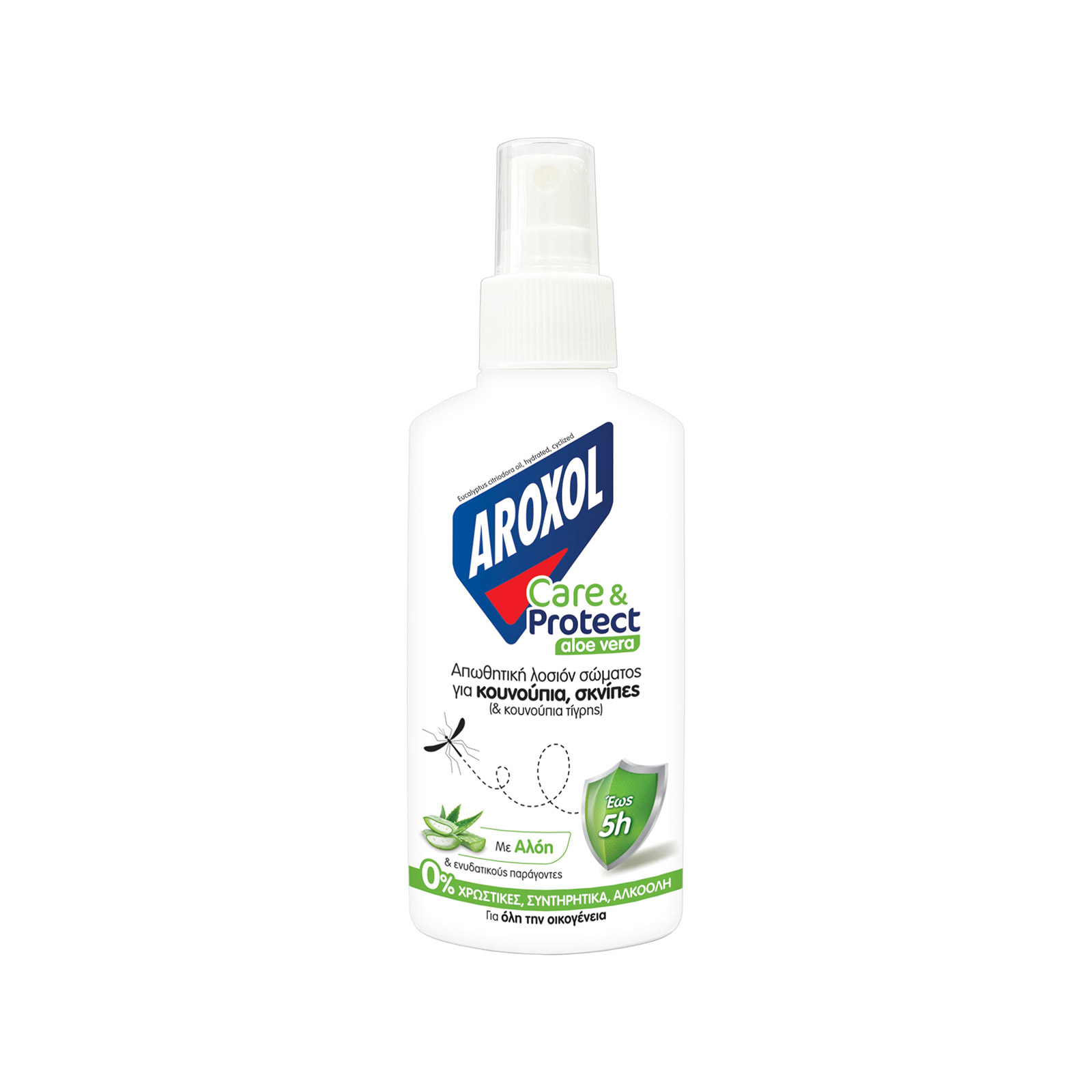 Aroxol Care & Protect εντομοαπωθητική λοσιόν σώματος aloe vera 100ml εικόνα 1