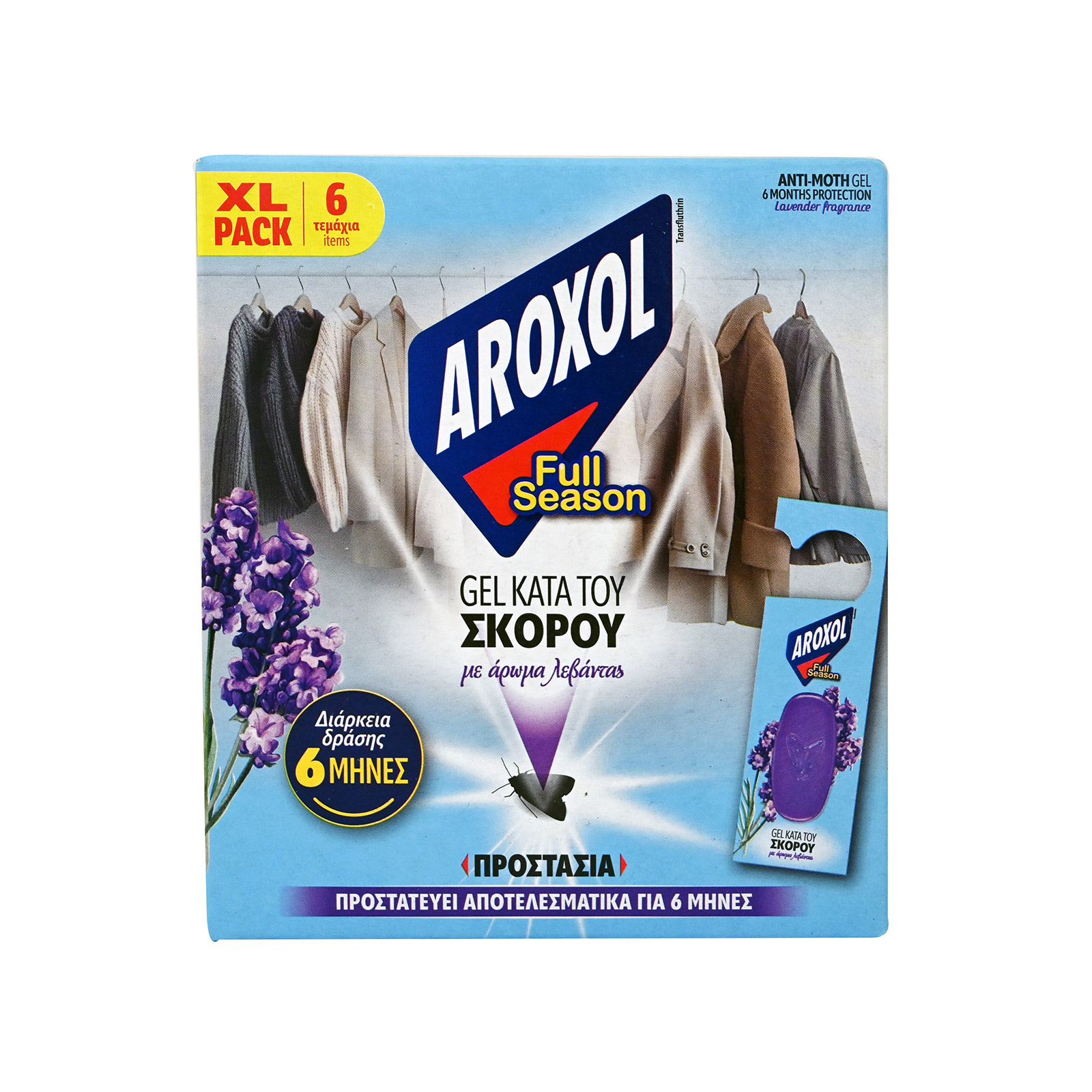 Aroxol gel κατά του σκόρου με άρωμα λεβάντας 6τεμ εικόνα 1