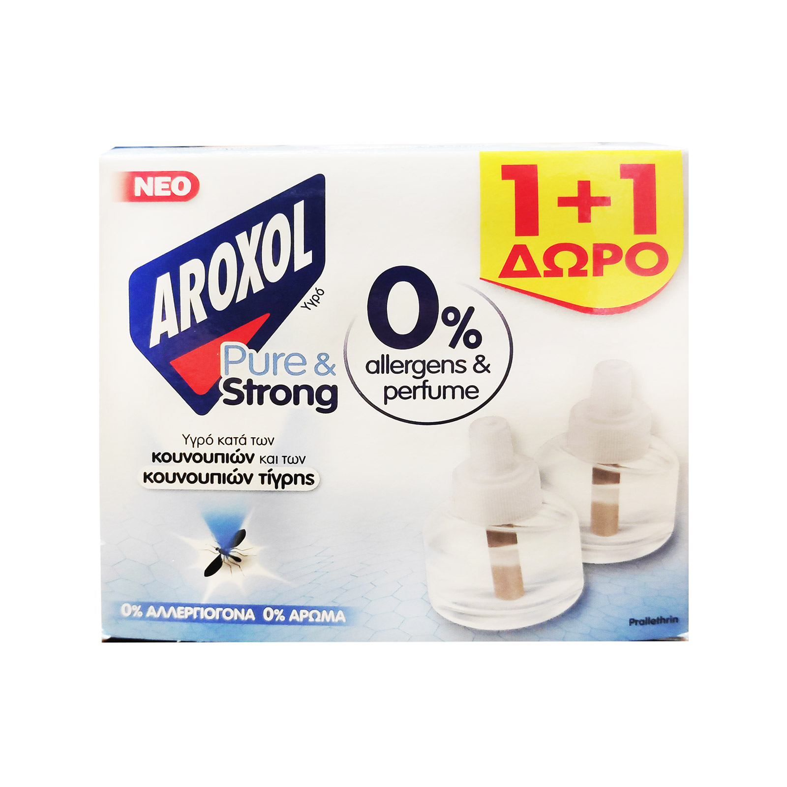 Aroxol Pure & strong liquid υγρό ανταλλακτικό εντομοαπωθητικό 1x25ml + 1 δώρο εικόνα 1