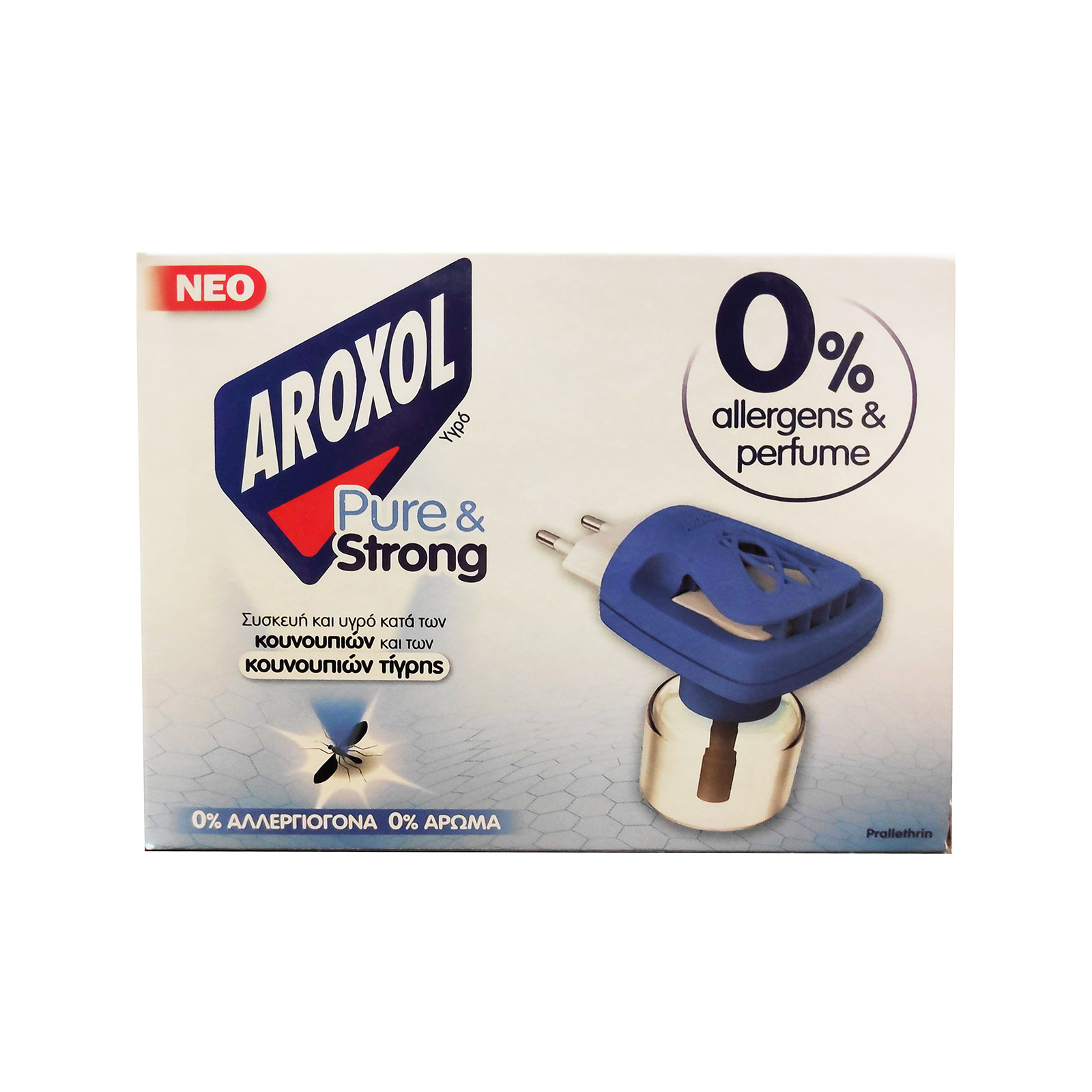 Aroxol Pure & strong liquid συσκευή εντομοαπωθητική & ανταλλακτικό υγρό 25ml εικόνα 1
