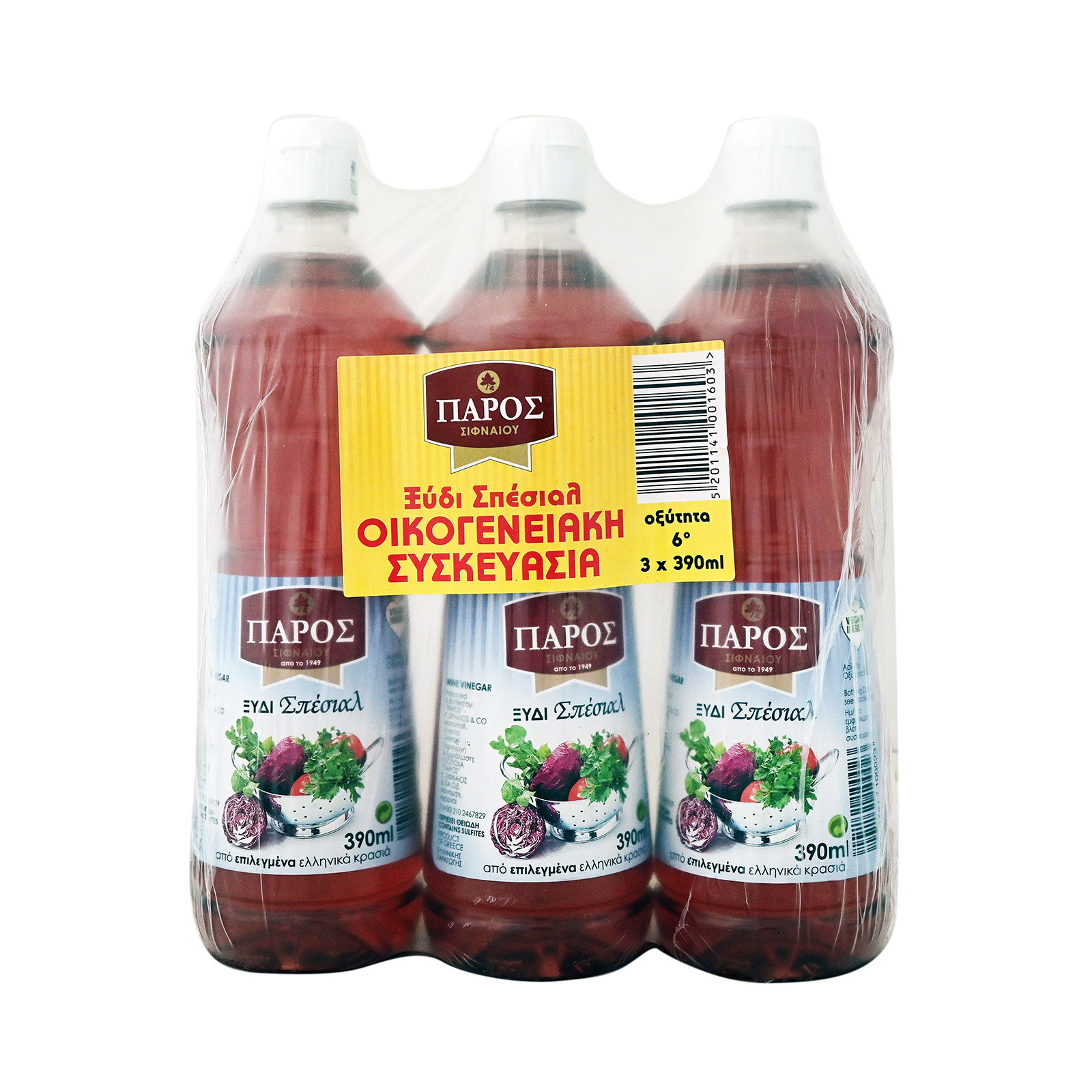 Σιφναίου Special Πάρος ξίδι 3x390ml εικόνα 1