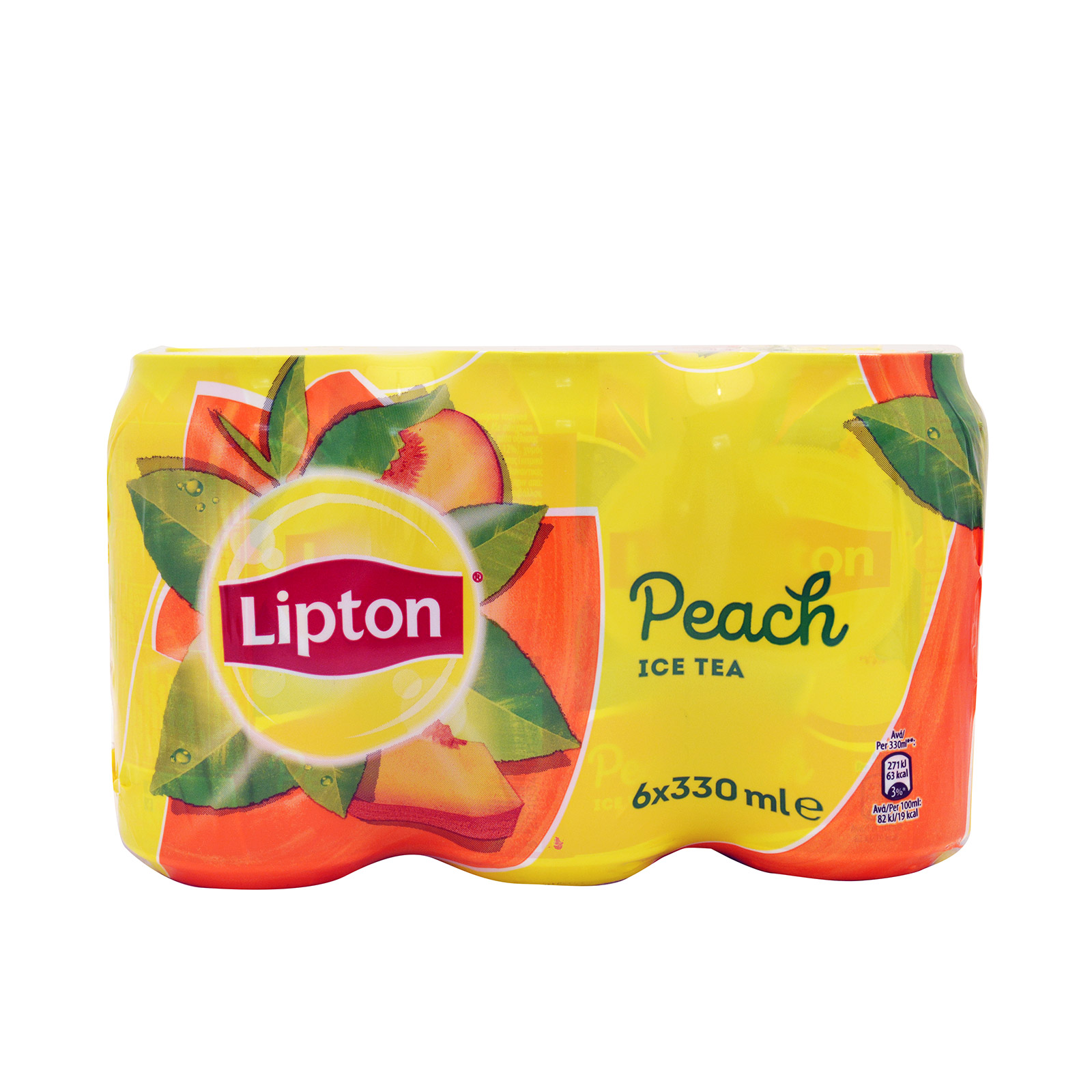 Lipton Ice tea black tea drink peach 6x330ml image 1