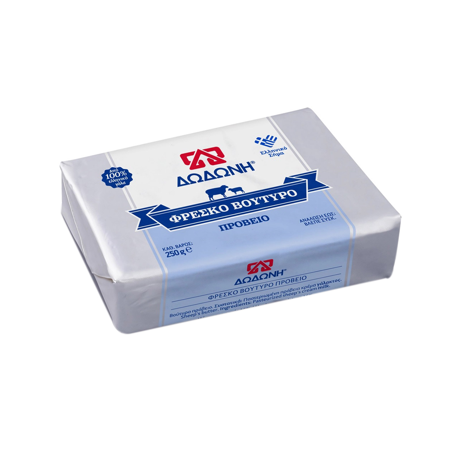 Δωδώνη βούτυρο φρέσκο πρόβειο 250g εικόνα 1
