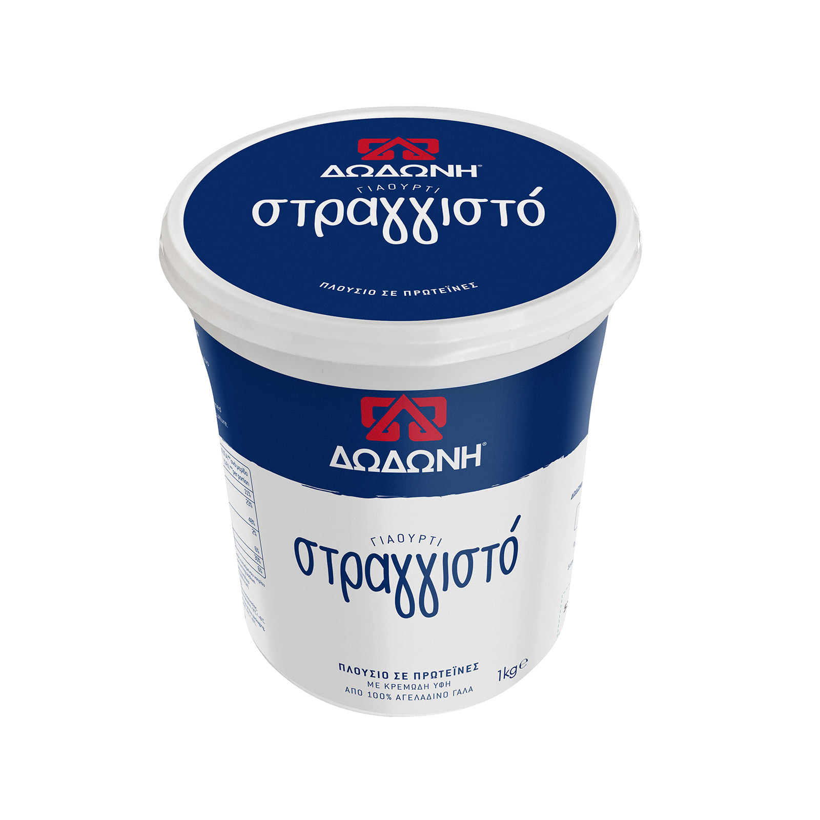 Δωδώνη γιαούρτι αγελάδος στραγγιστό πλήρες 1kg εικόνα 1