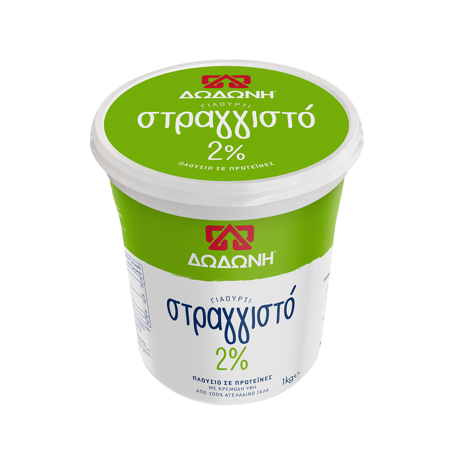 Δωδώνη γιαούρτι αγελάδος στραγγιστό 2% λιπαρά 1kg εικόνα 1
