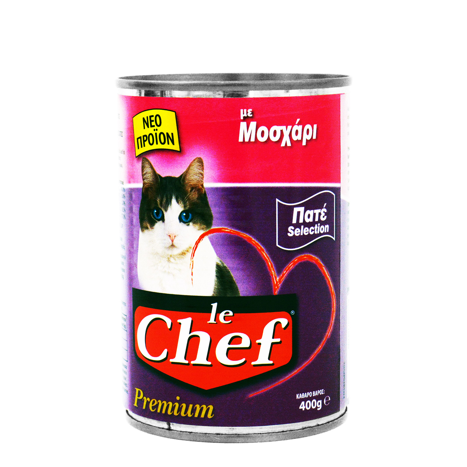 Le Chef Premium τροφή γάτας μοσχάρι πατέ 400g εικόνα 1