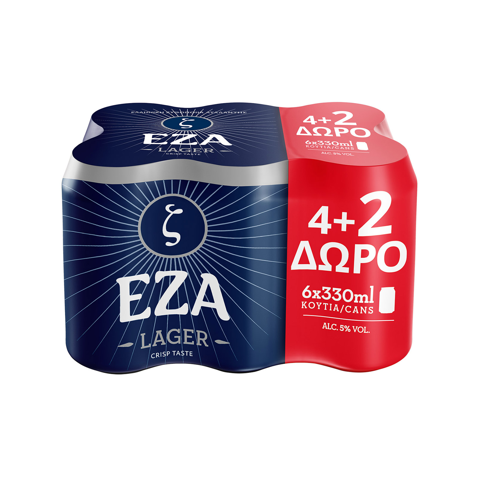Έζα Fine Lager μπίρα 4x330ml + 2 δώρο εικόνα 1