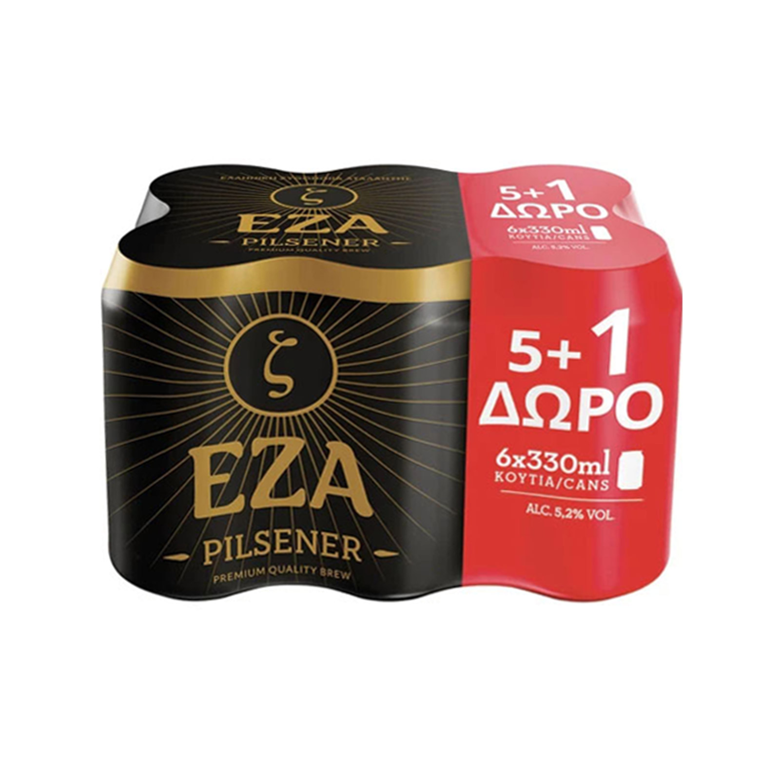 Έζα Pilsener μπίρα 5x330ml + 1 δώρο εικόνα 1