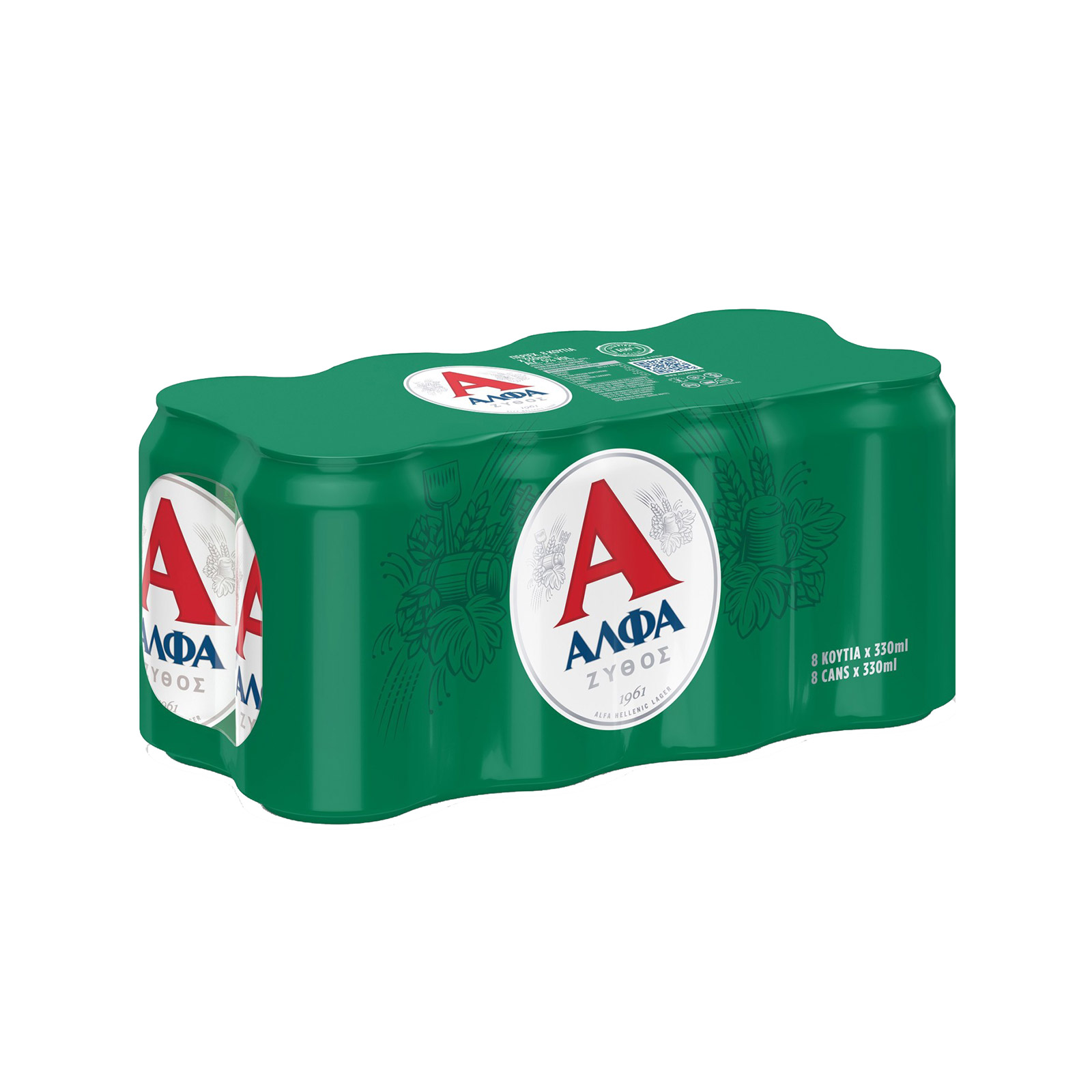 Άλφα μπίρα 8x330ml εικόνα 1
