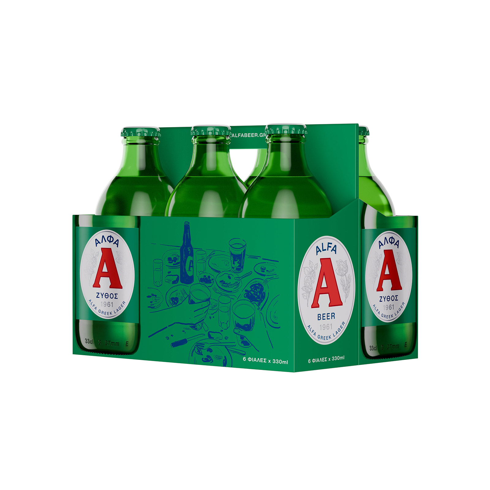 Άλφα μπίρα 6x330ml εικόνα 1